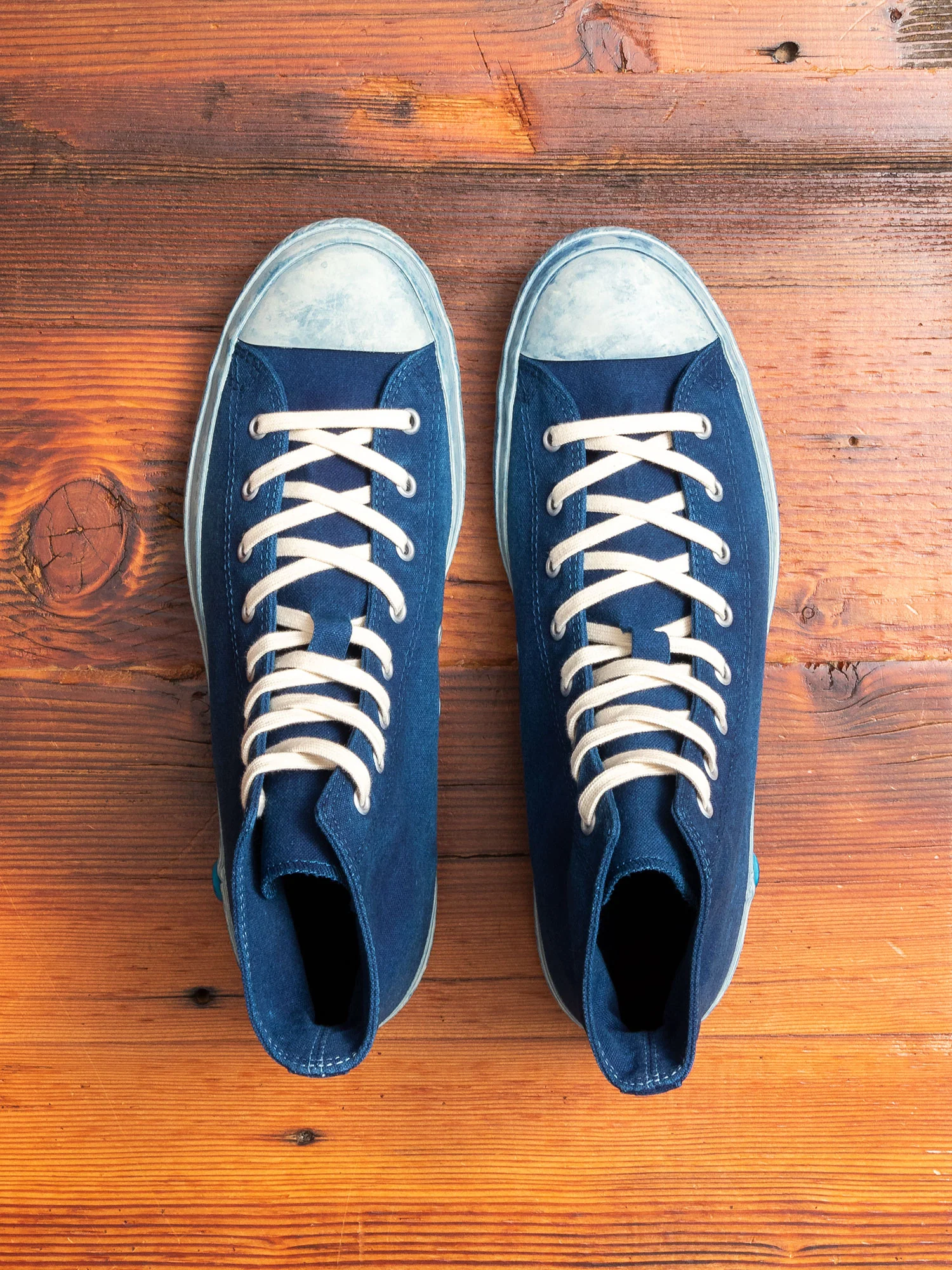 01JPB High Top Sneaker in Natural Indigo Overdye - Image 6