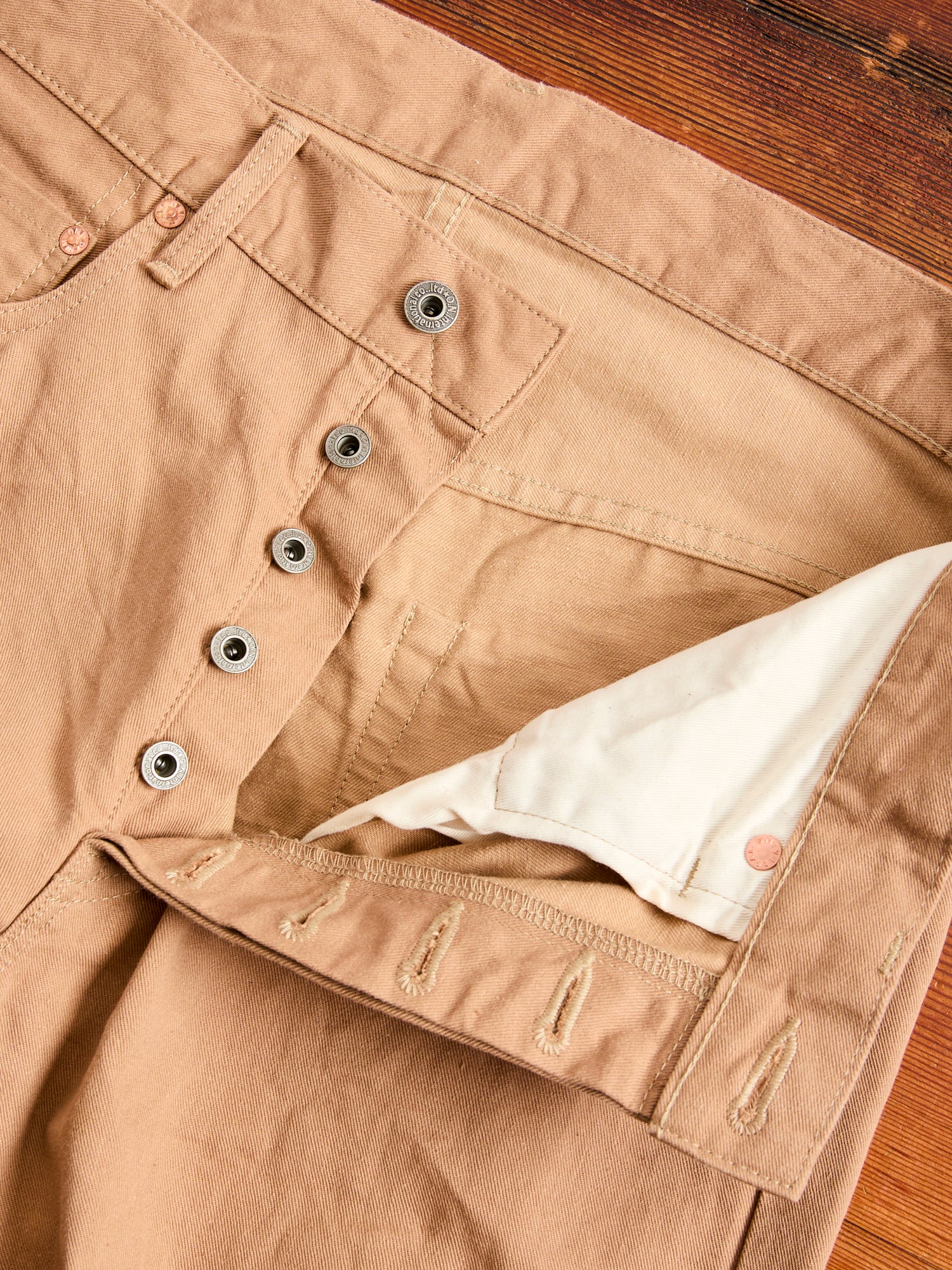 ONI-022-SCKB 10oz Selvedge Chino in Khaki Beige - Image 6