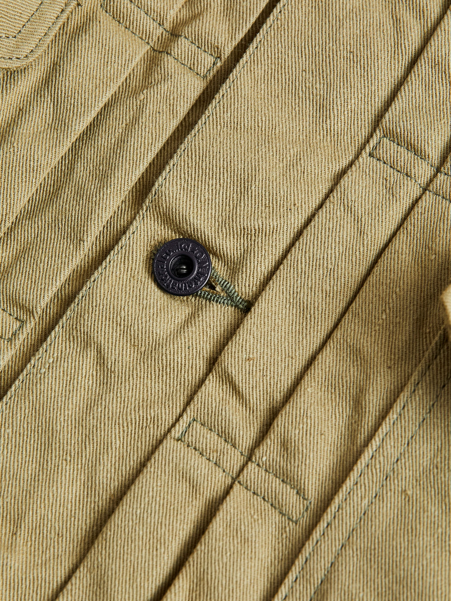 02517-BRD "British Drill" Selvedge Katsuragi Jacket in Beige - Image 5