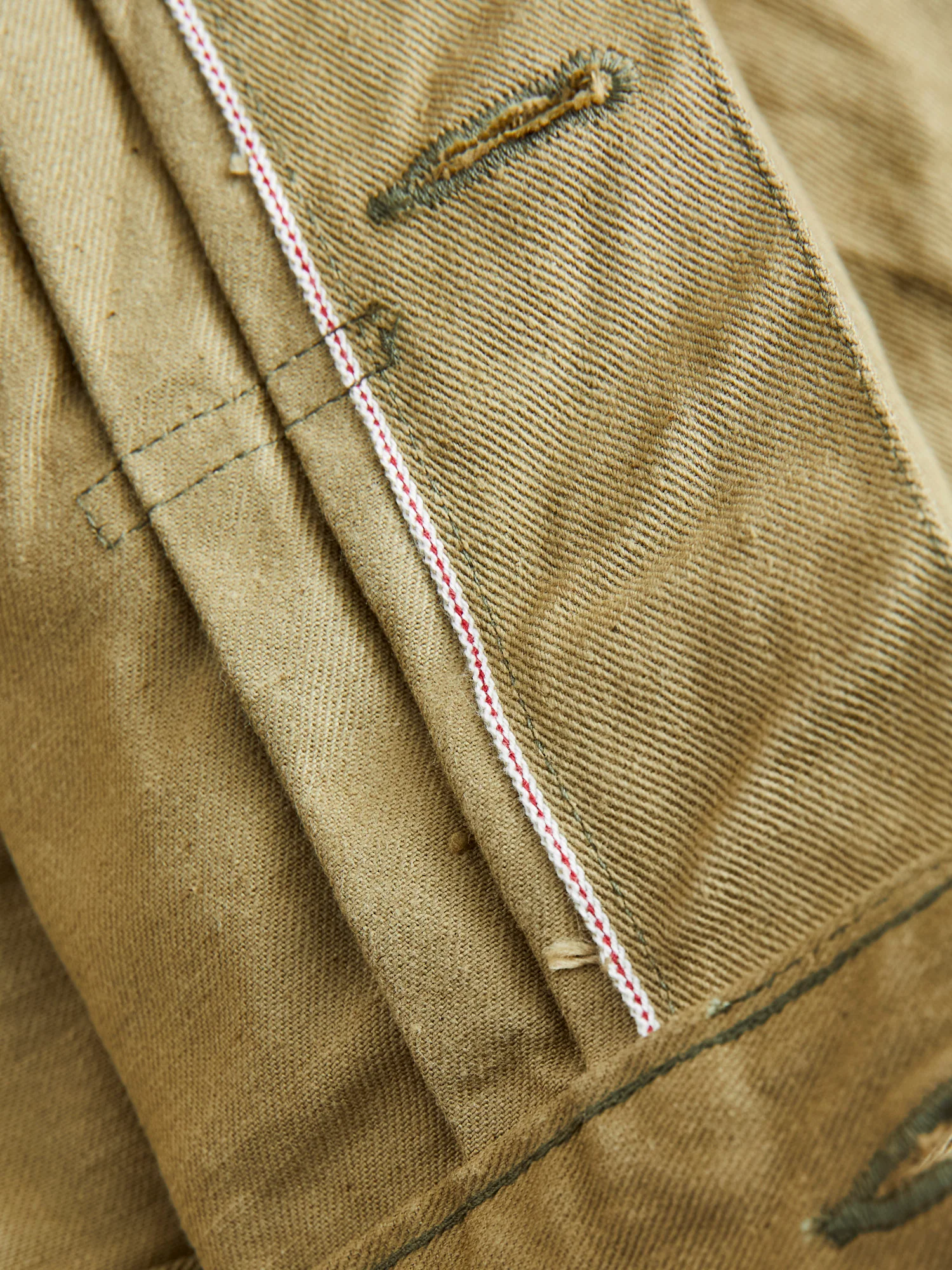 02517-BRD "British Drill" Selvedge Katsuragi Jacket in Beige - Image 9