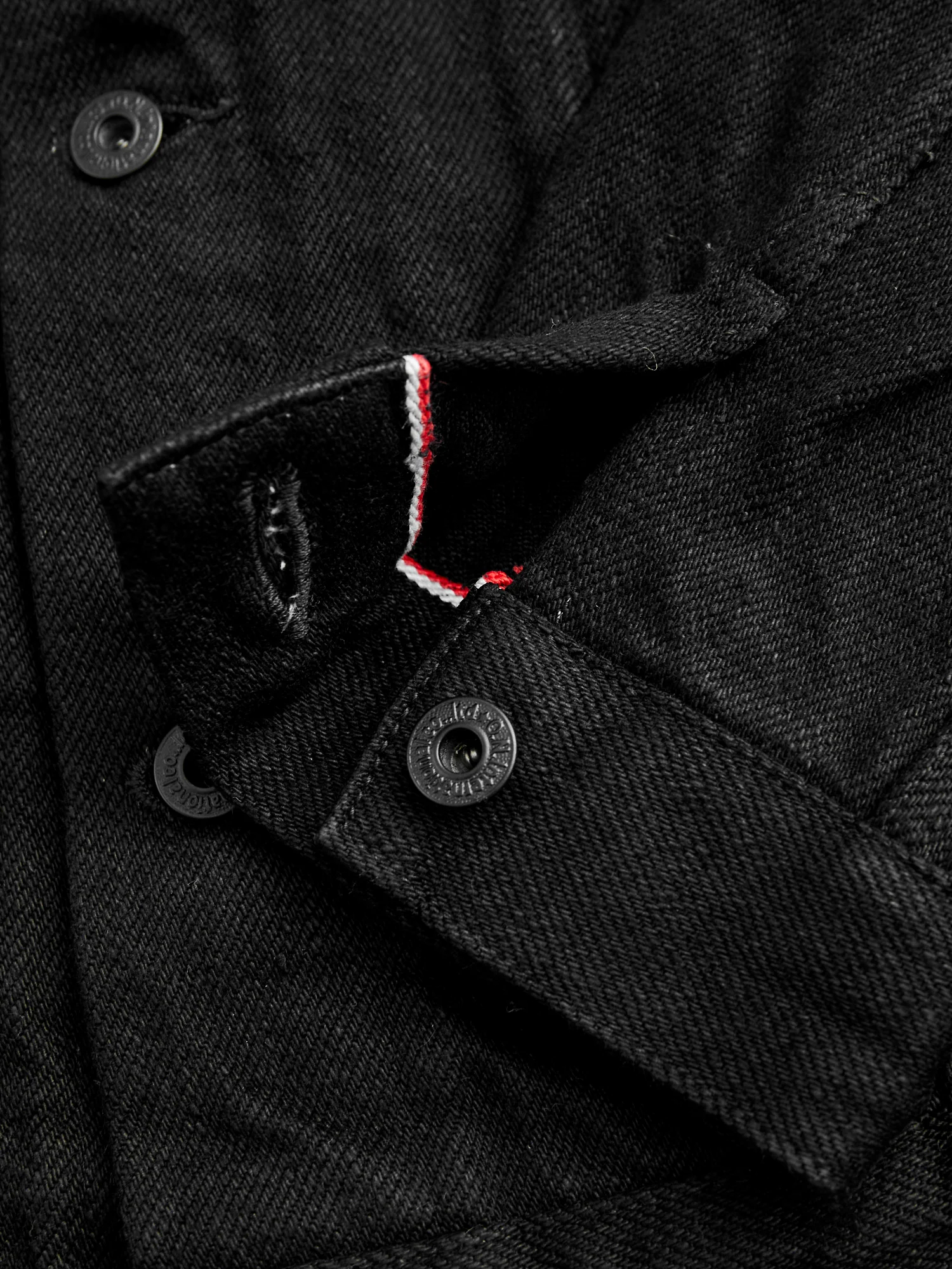 02527PRZ-BK "Secret Denim" 20oz Black Selvedge Denim Jacket - Image 12
