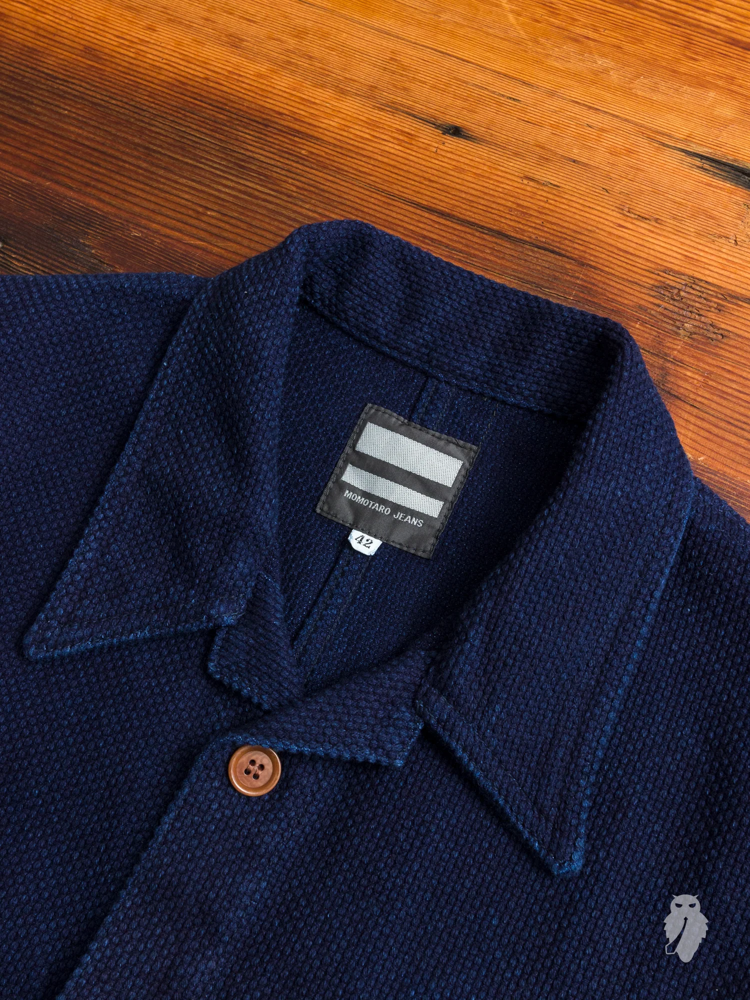 03-058 Sashiko Work Jacket in Indigo - Image 2
