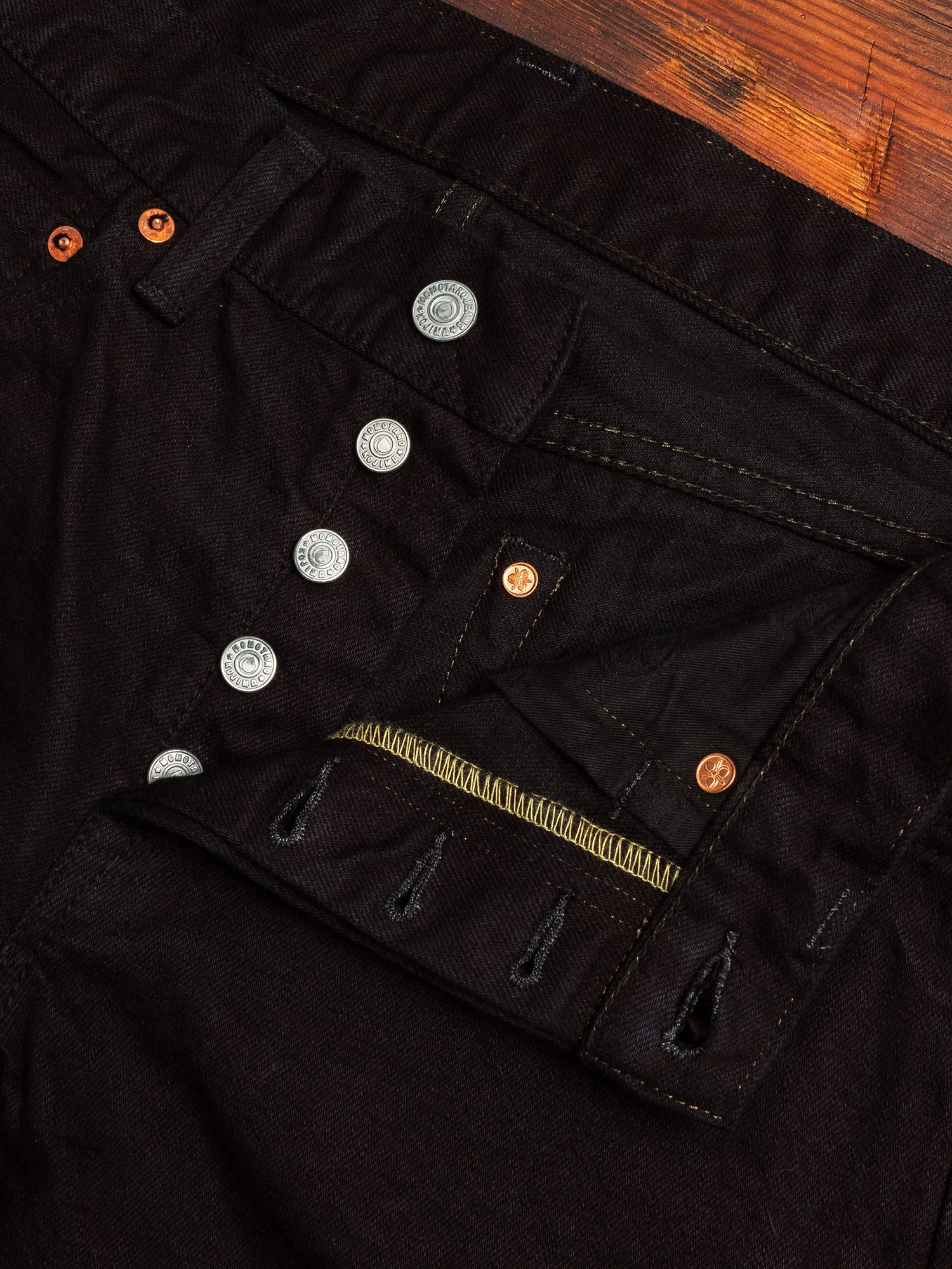0306SP-OD "Black Overdye" 15.7oz Selvedge Denim - Tight Tapered Fit - Image 6