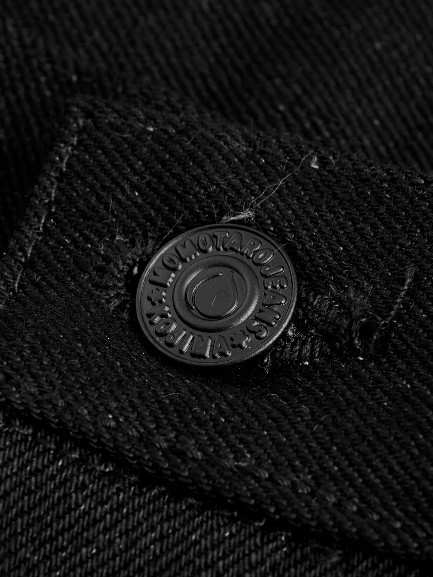 0605-B 15.7oz Black Selvedge Denim - Natural Tapered Fit - Image 7