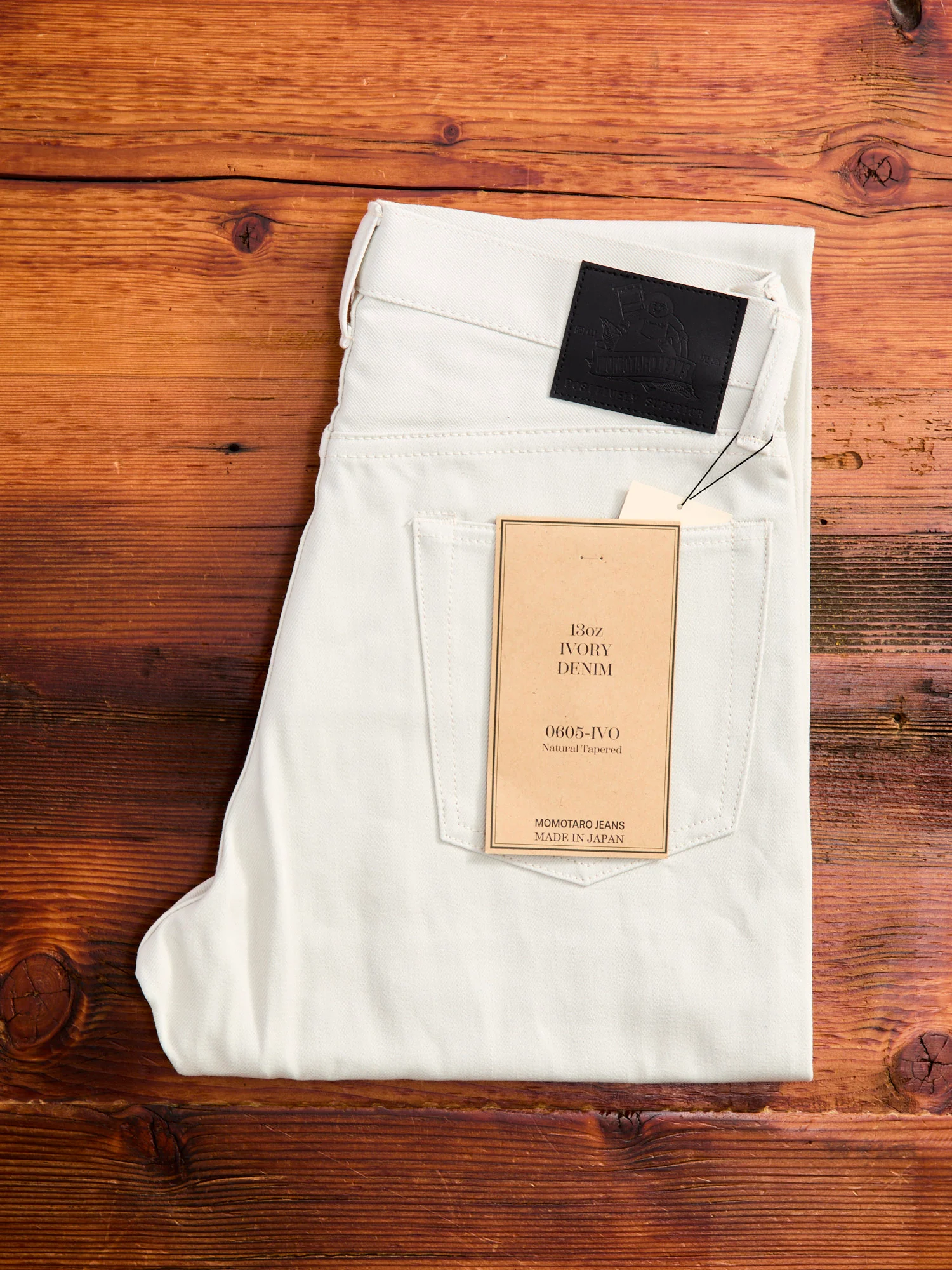 0605-IVO "Ivory" 13oz Selvedge Denim - Natural Tapered Fit - Image 2