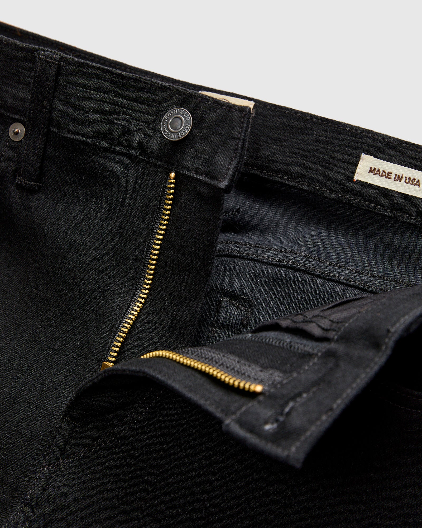 10.5oz Black Stretch Selvedge Denim - Hammer Straight - Image 7
