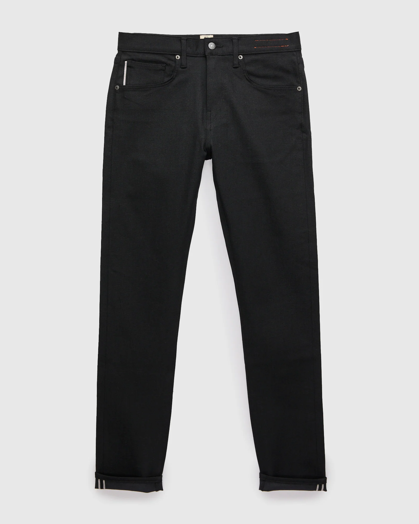 10.5oz Black Stretch Selvedge Denim - Scissors Slim Tapered - Image 2