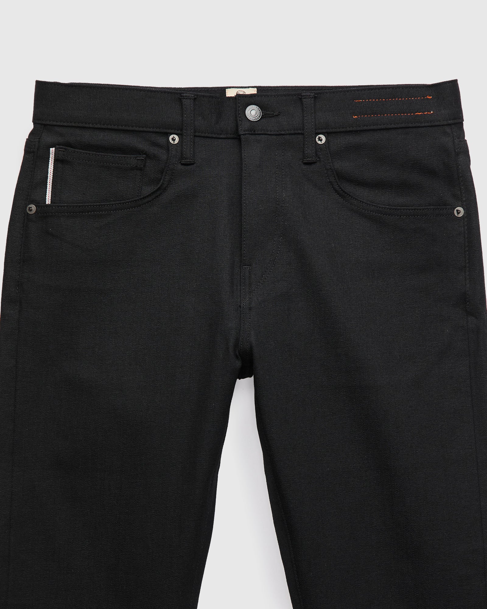 10.5oz Black Stretch Selvedge Denim - Scissors Slim Tapered - Image 5