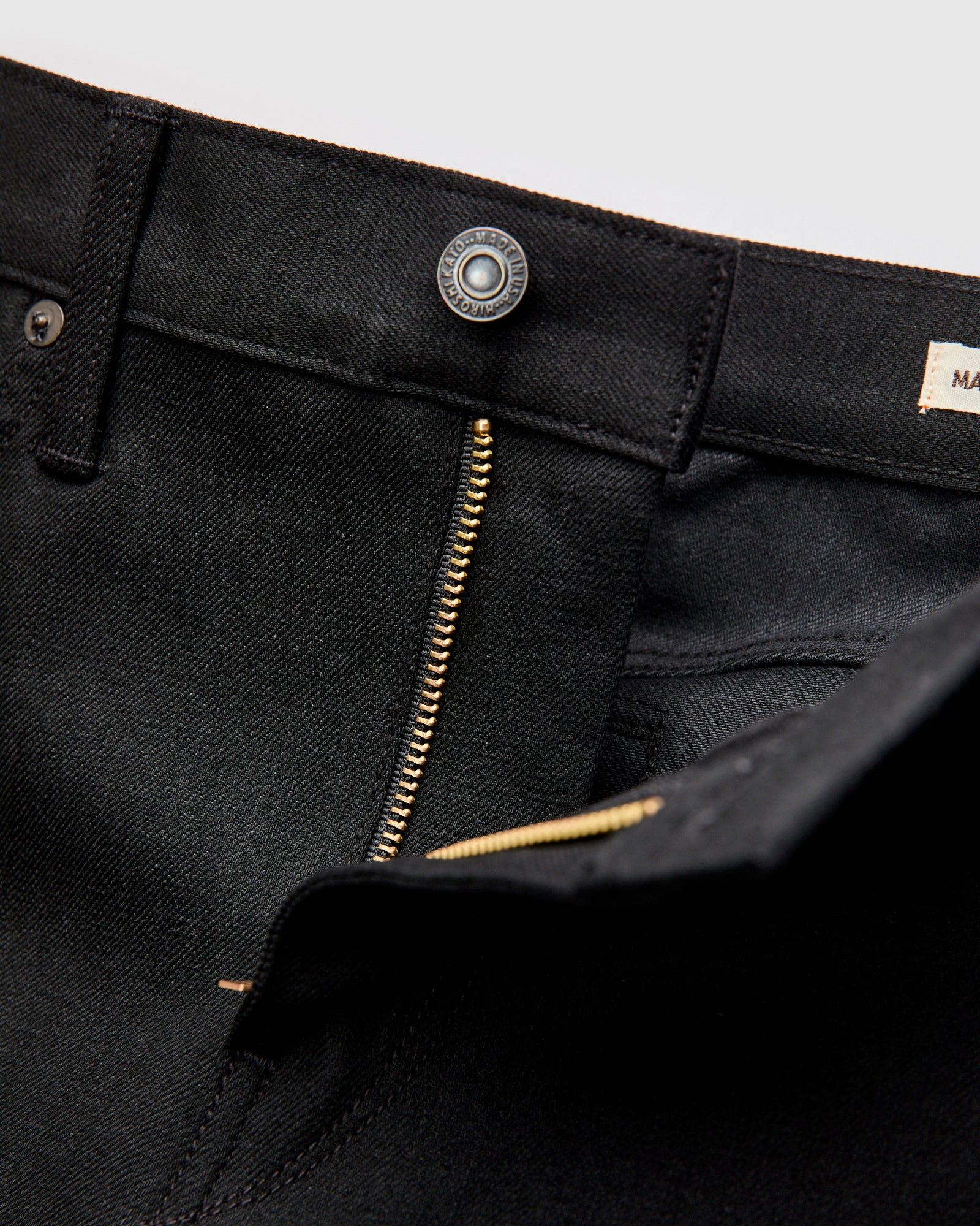 10.5oz Black Stretch Selvedge Denim - Scissors Slim Tapered - Image 7