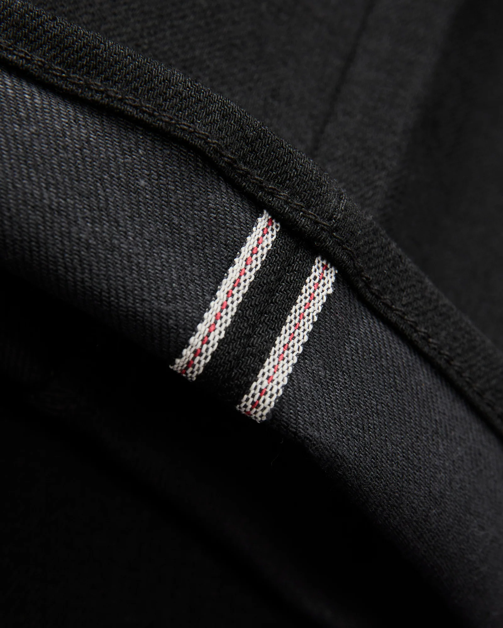 10.5oz Black Stretch Selvedge Denim - Scissors Slim Tapered - Image 8