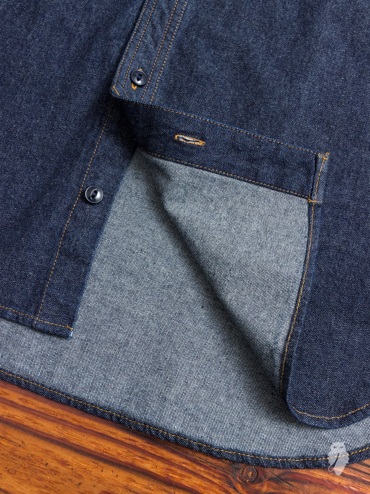 10oz Denim Work Shirt in Indigo - Image 6