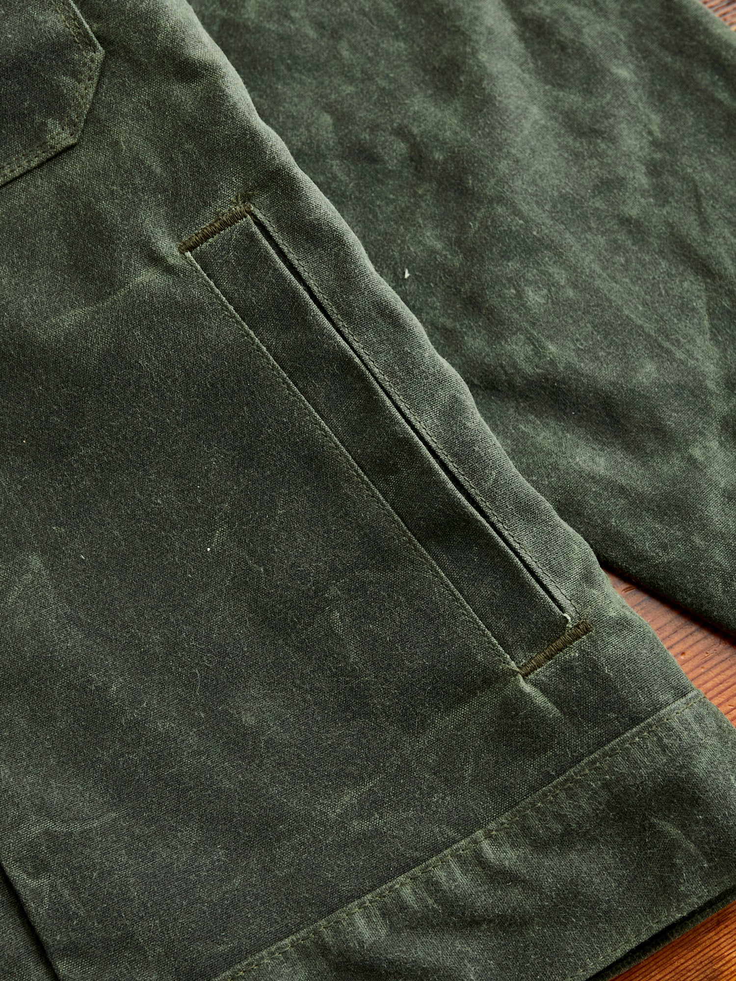 10oz Waxed Canvas Riders Jacket in Olive - Image 11