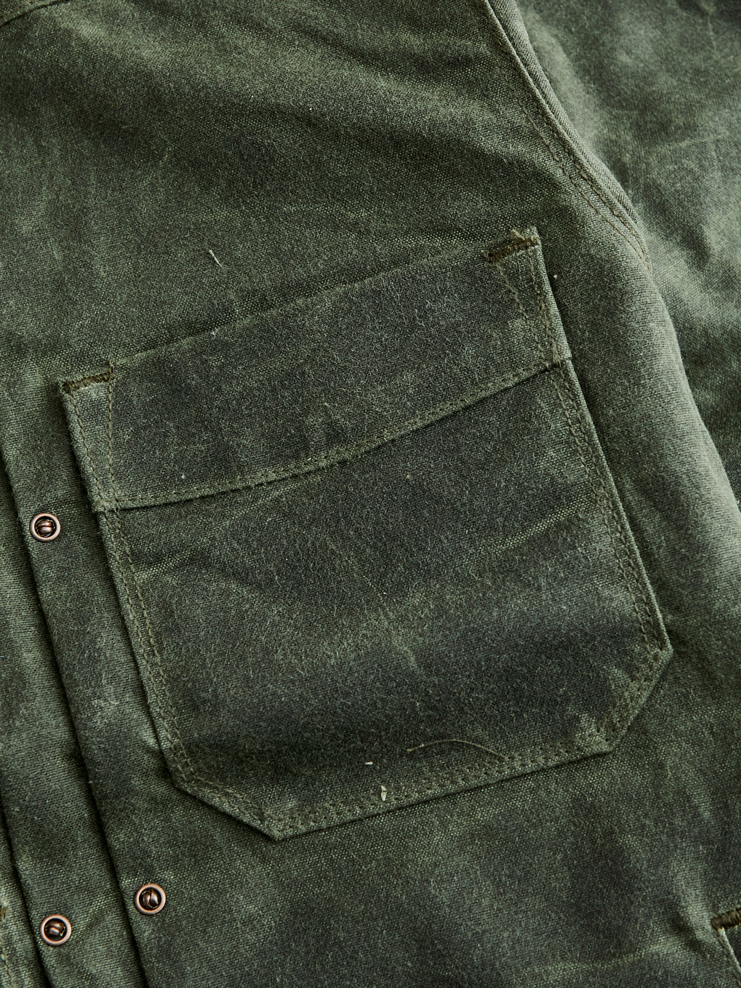 10oz Waxed Canvas Riders Jacket in Olive - Image 8
