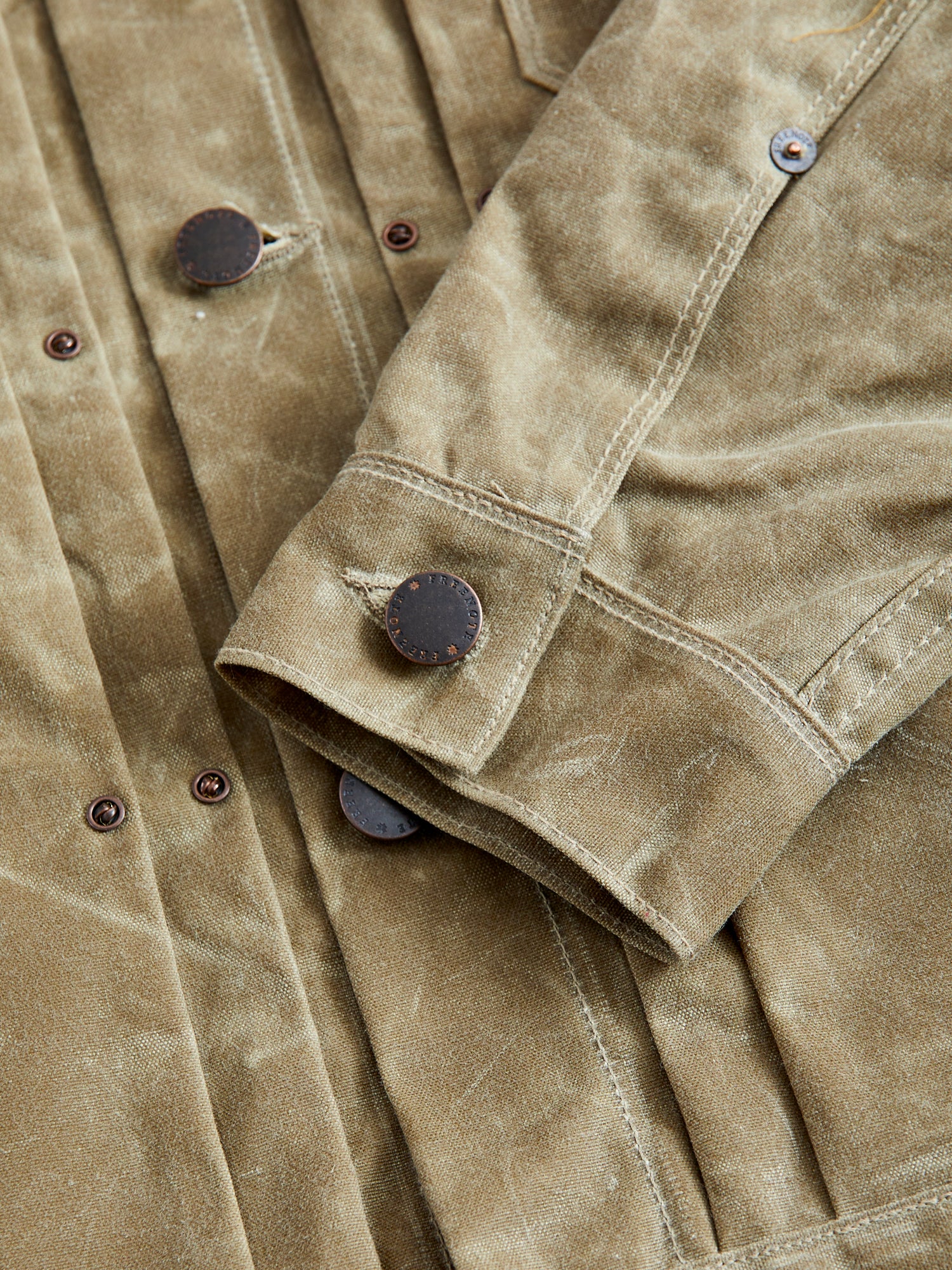 10oz Waxed Canvas Riders Jacket in Tumbleweed - Image 8