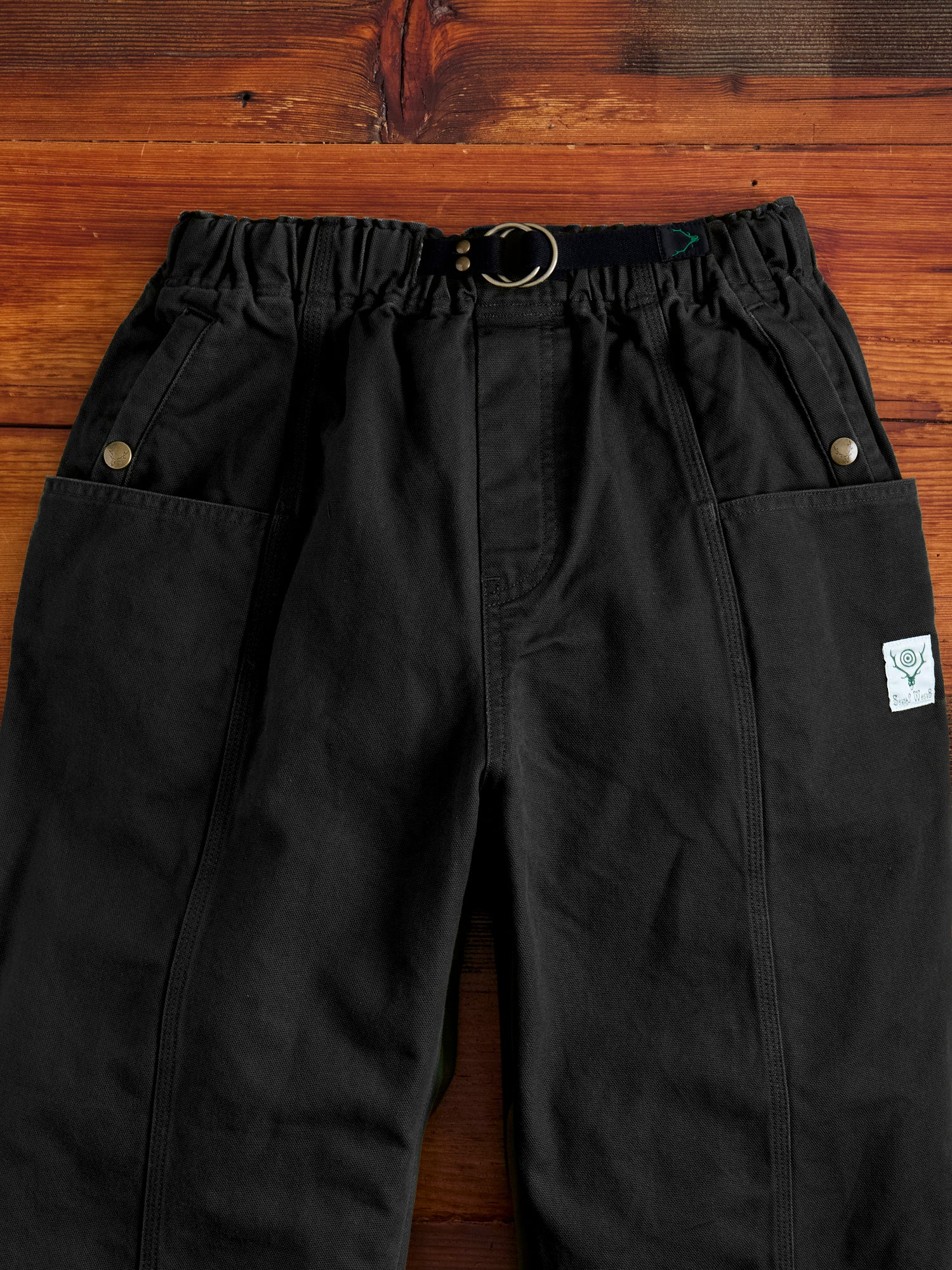 11.5oz Cotton Canvas Belted C.S Pant in Black - Image 4