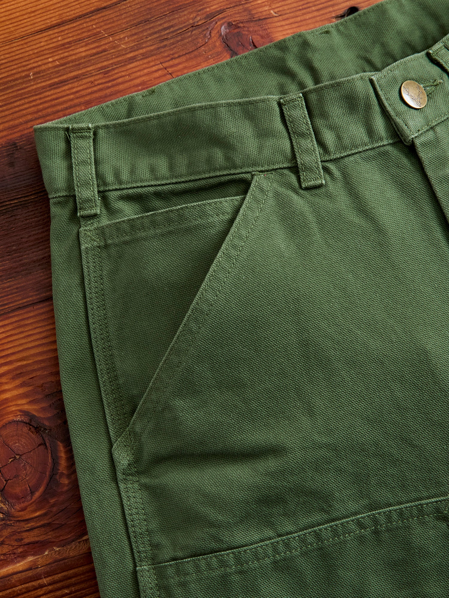 11.5oz Cotton Canvas Painter Pant in Moss Green - Image 7