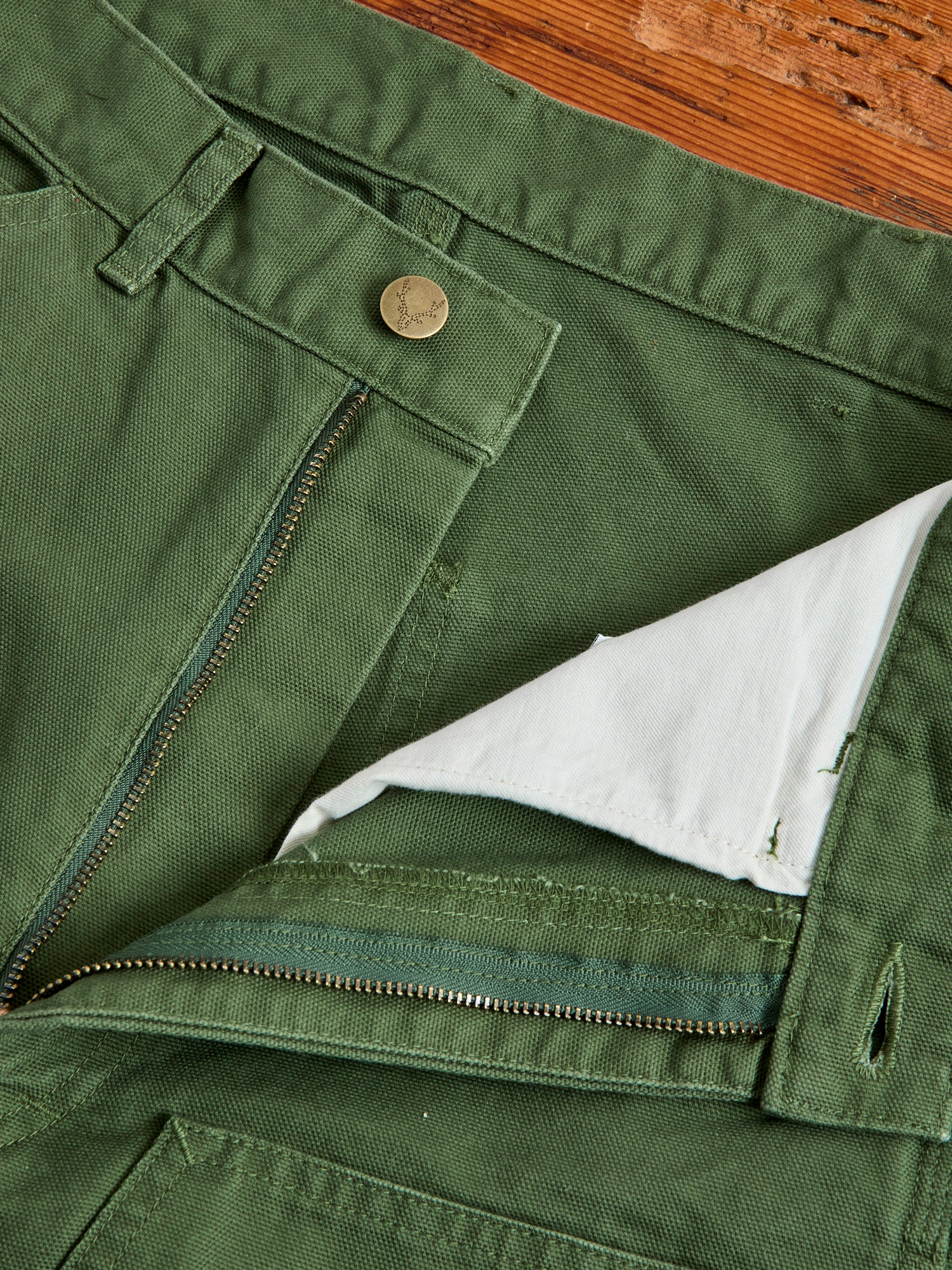 11.5oz Cotton Canvas Painter Pant in Moss Green - Image 9