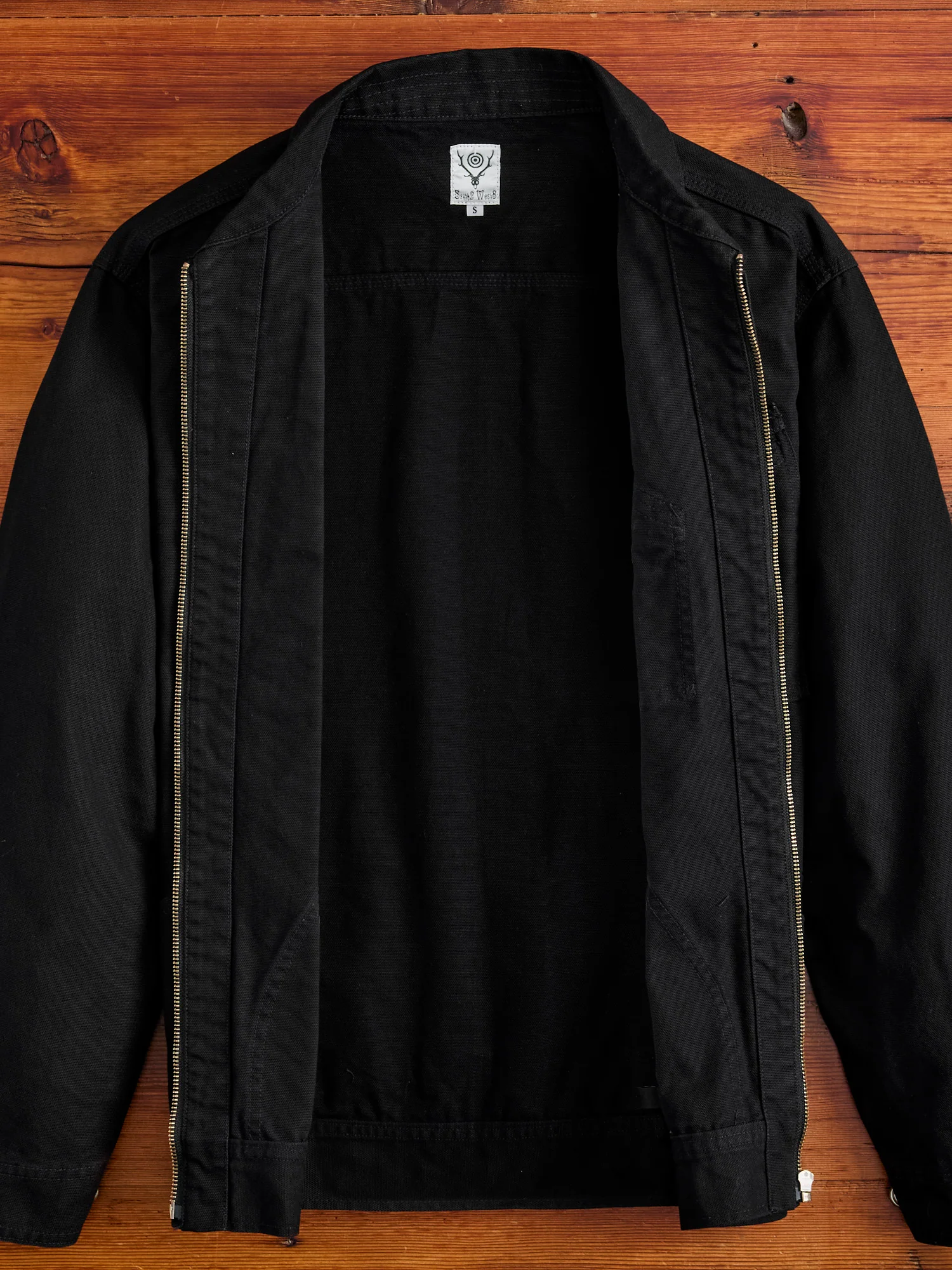 11.5oz Cotton Canvas Work Jacket in Black - Image 3