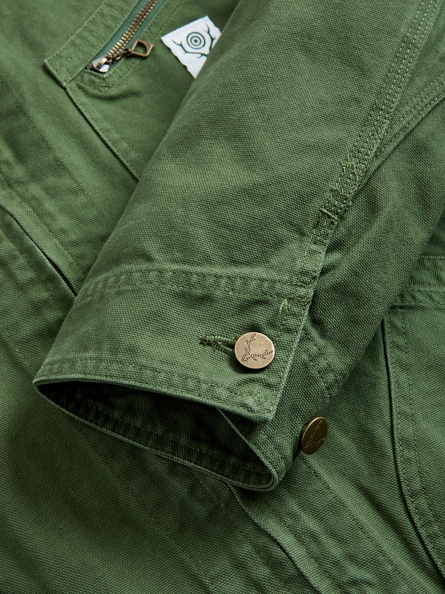 11.5oz Cotton Canvas Work Jacket in Moss Green - Image 6