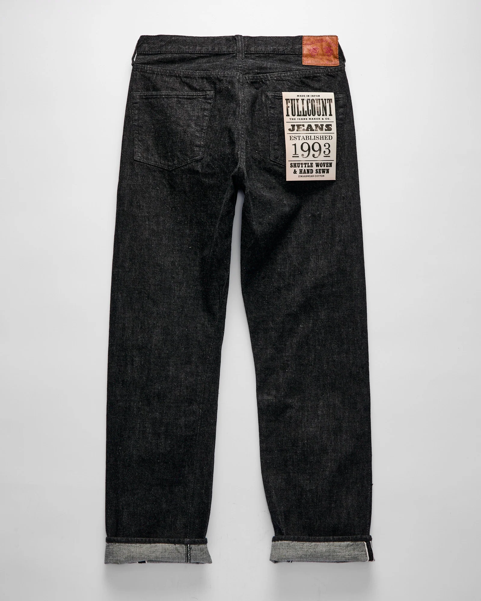 1101BK 13.7oz Black Selvedge Denim - Straight Fit - Image 3