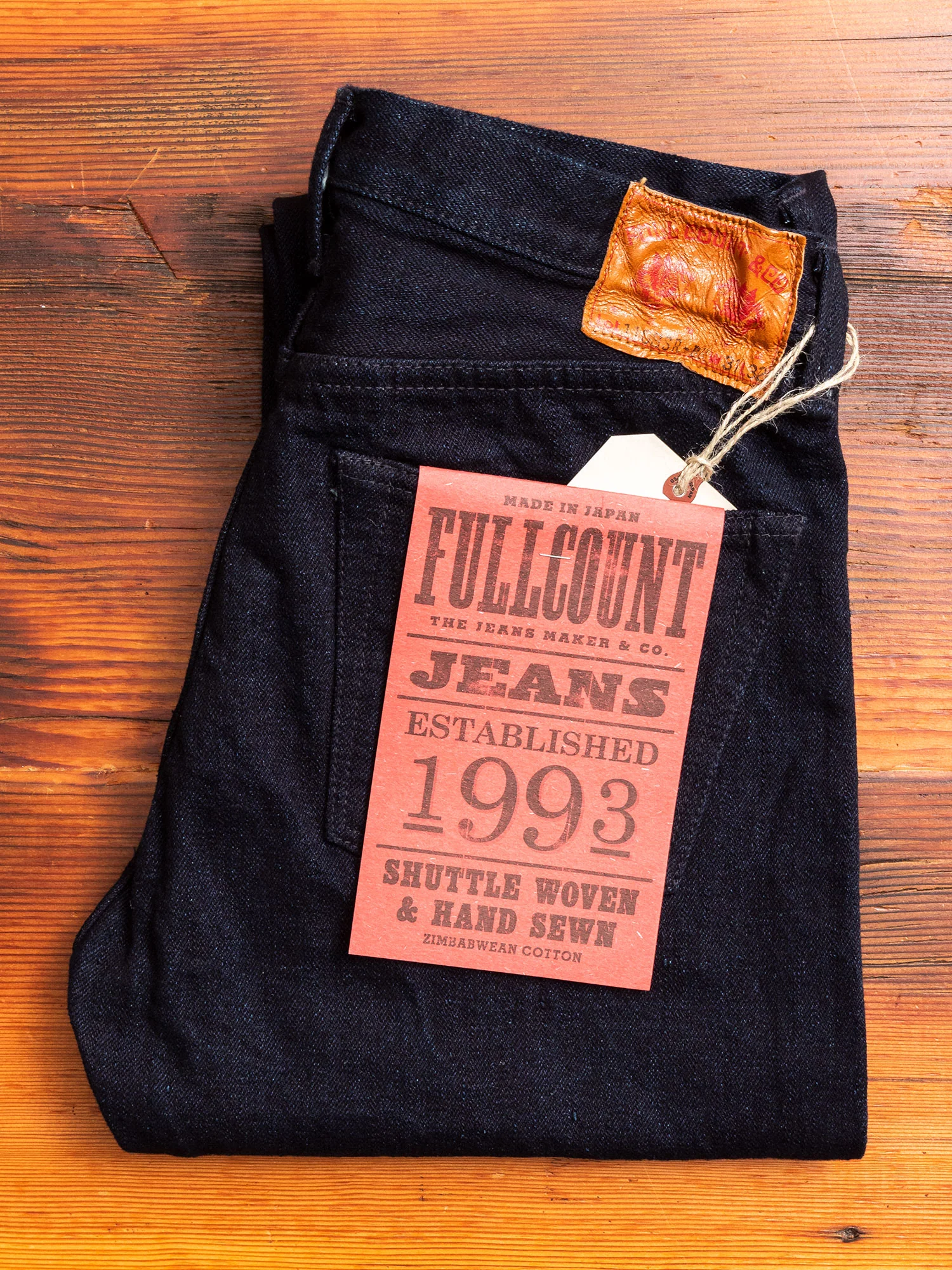 1108SR-BK "Super Rough" 15.5oz Indigo/Black Selvedge Denim - Slim Straight Fit - Image 2