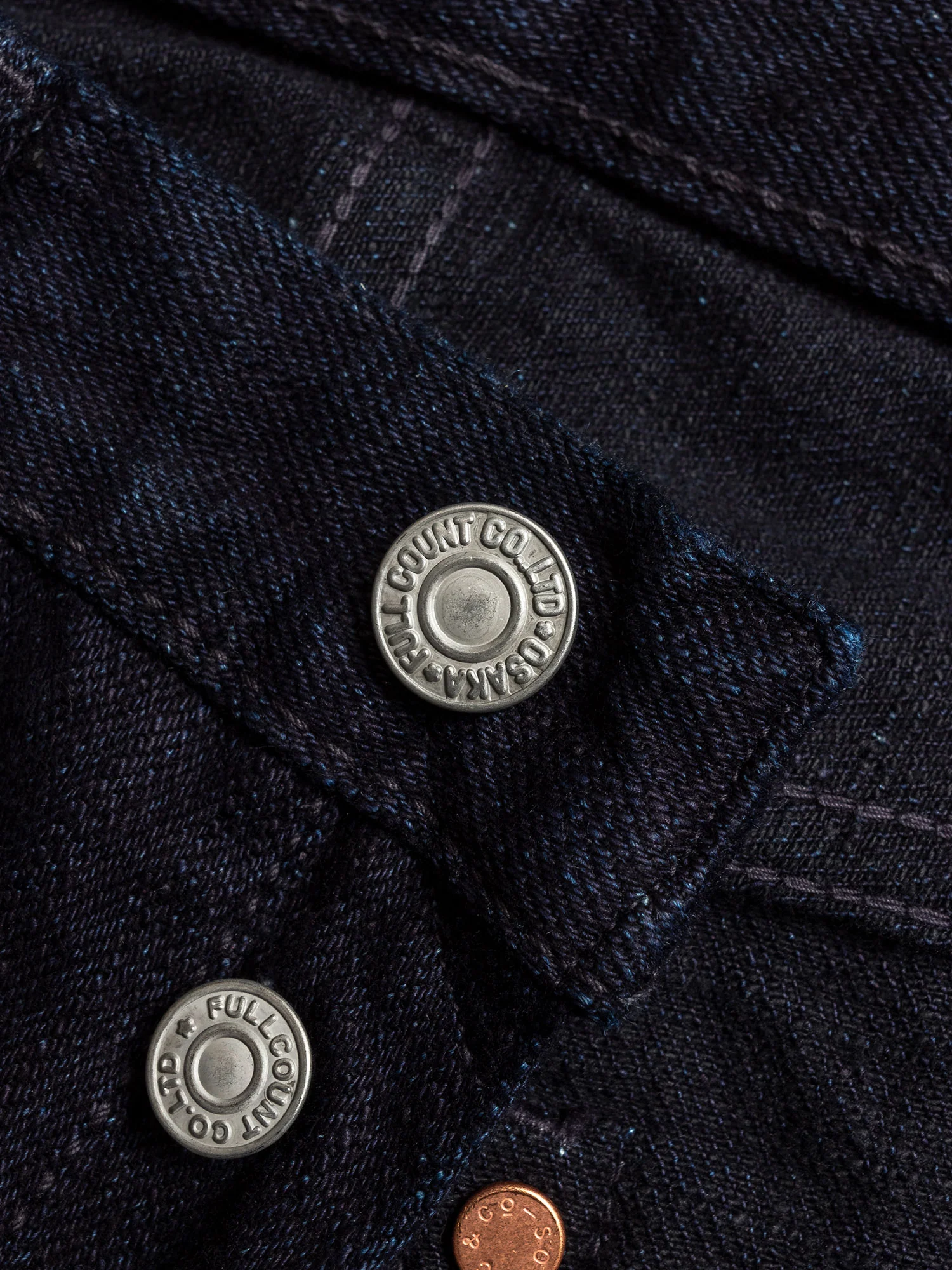 1108SR-BK "Super Rough" 15.5oz Indigo/Black Selvedge Denim - Slim Straight Fit - Image 7
