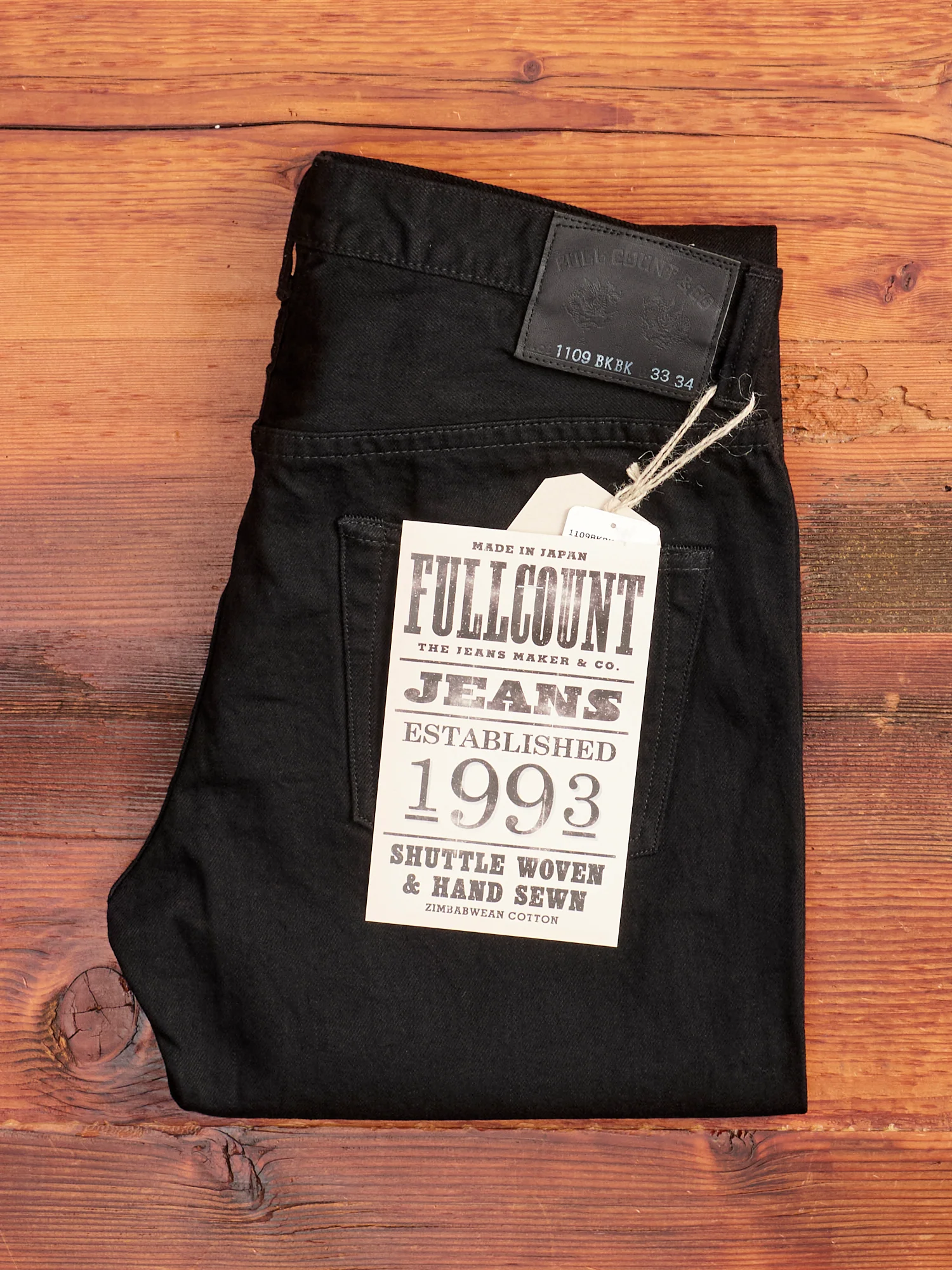 1109BKBK 13.5oz Double Black Selvedge Denim - Slim Fit - Image 2
