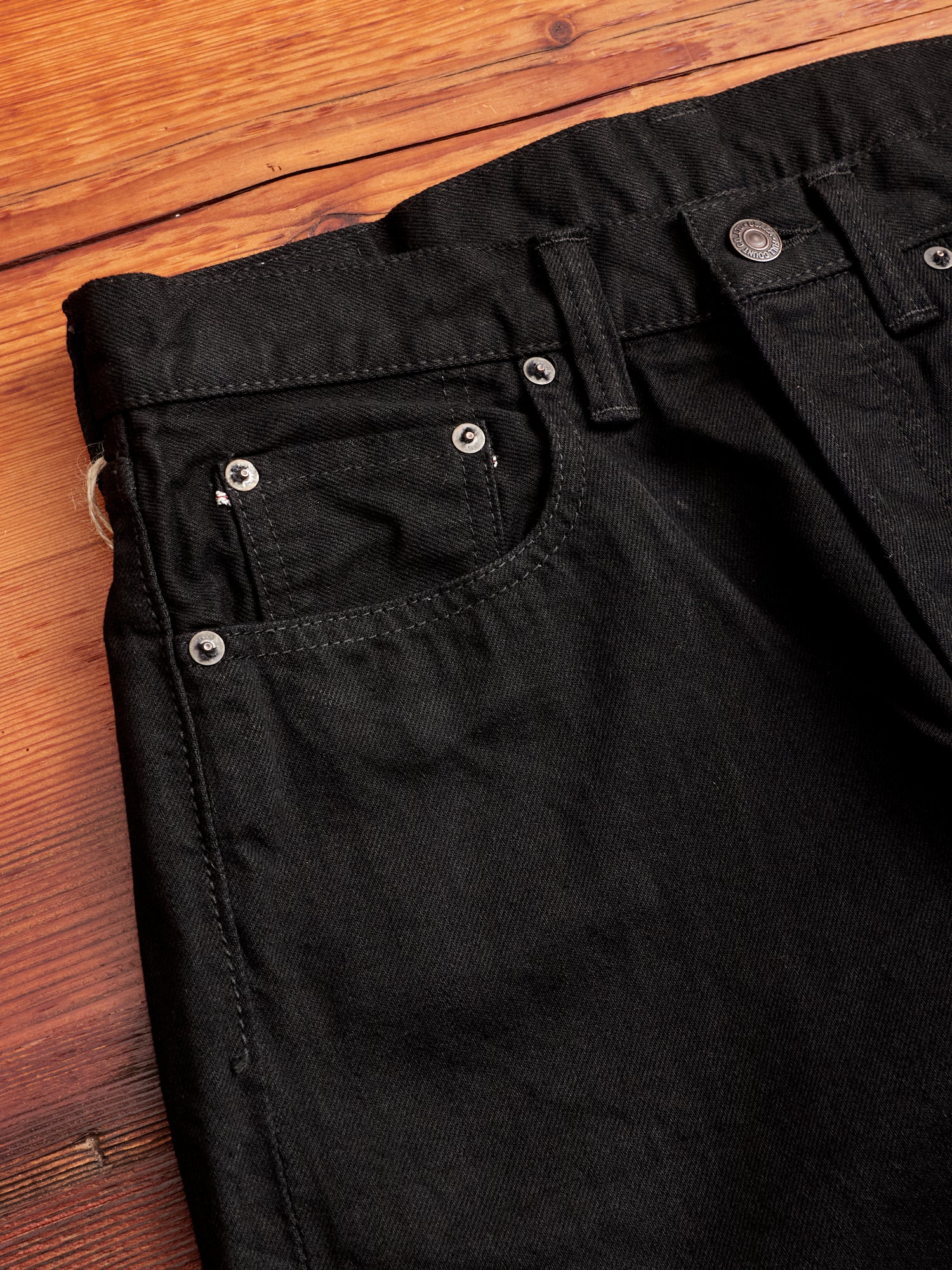1109BKBK 13.5oz Double Black Selvedge Denim - Slim Fit - Image 5