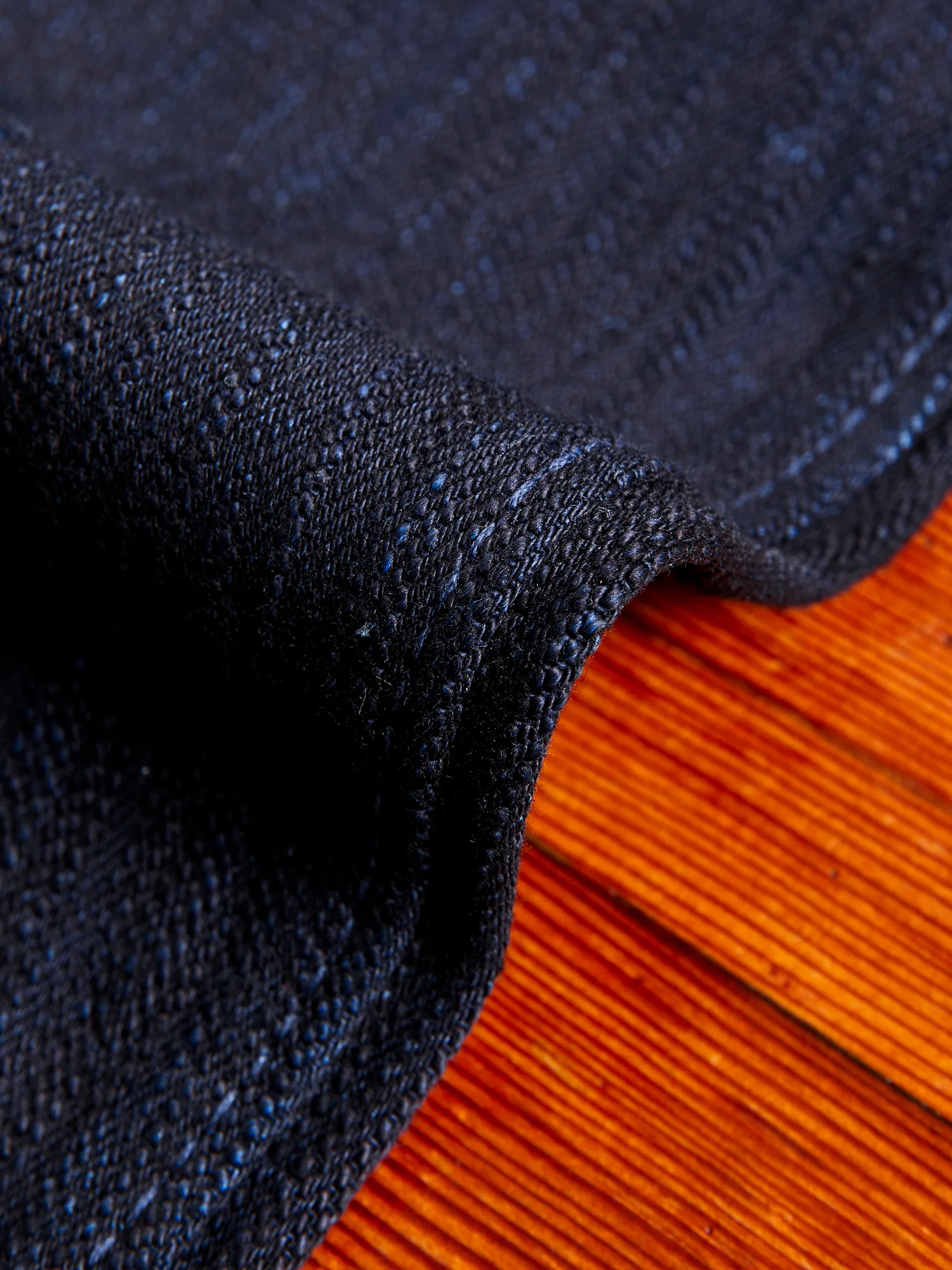 1167-WID 13oz Rinsed Stretch Double Indigo Selvedge Denim - Relaxed Tapered Fit - Image 11