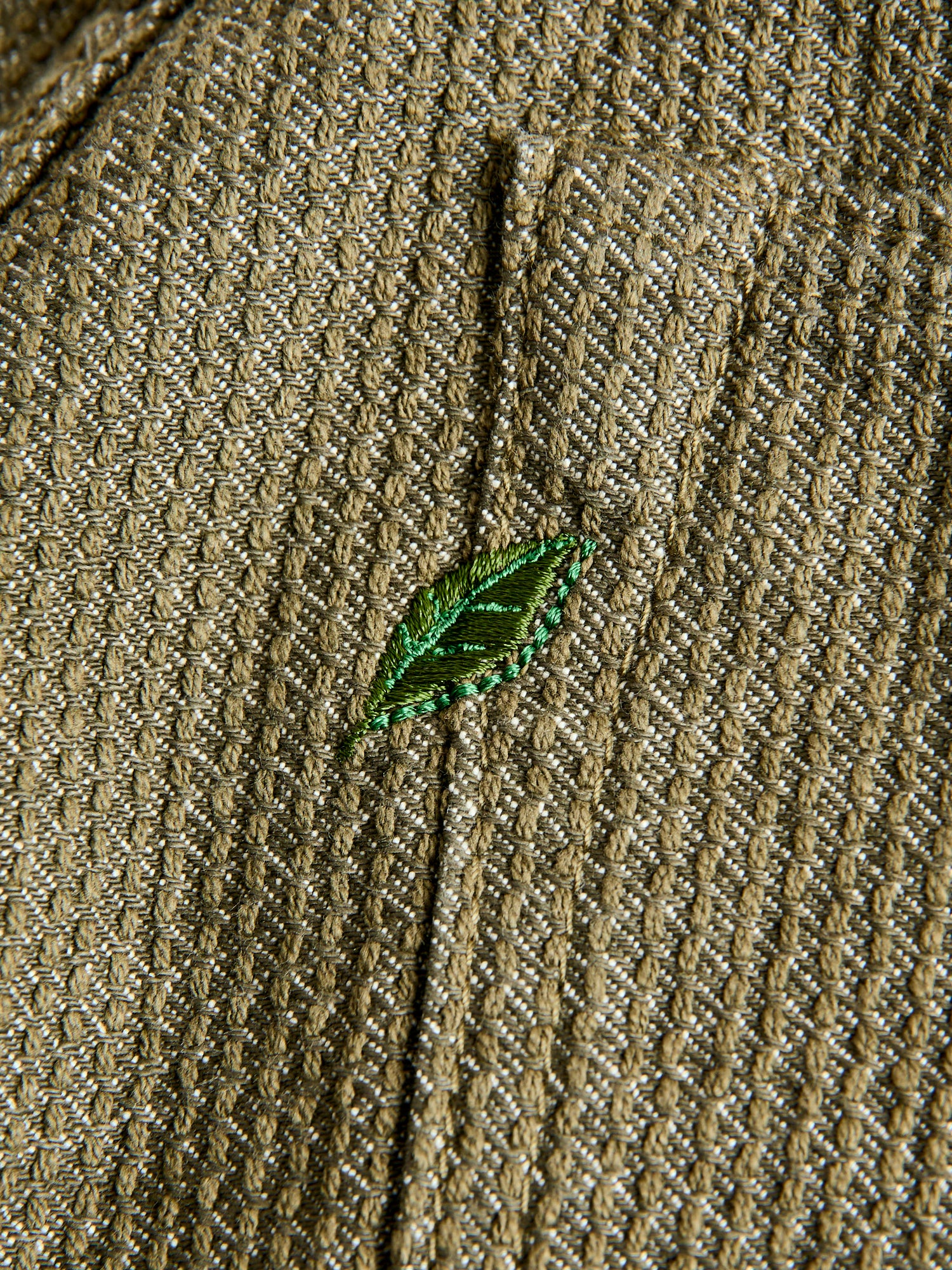 1170-2-OLV Olive Sashiko Denim - Relaxed Tapered Fit - Image 11