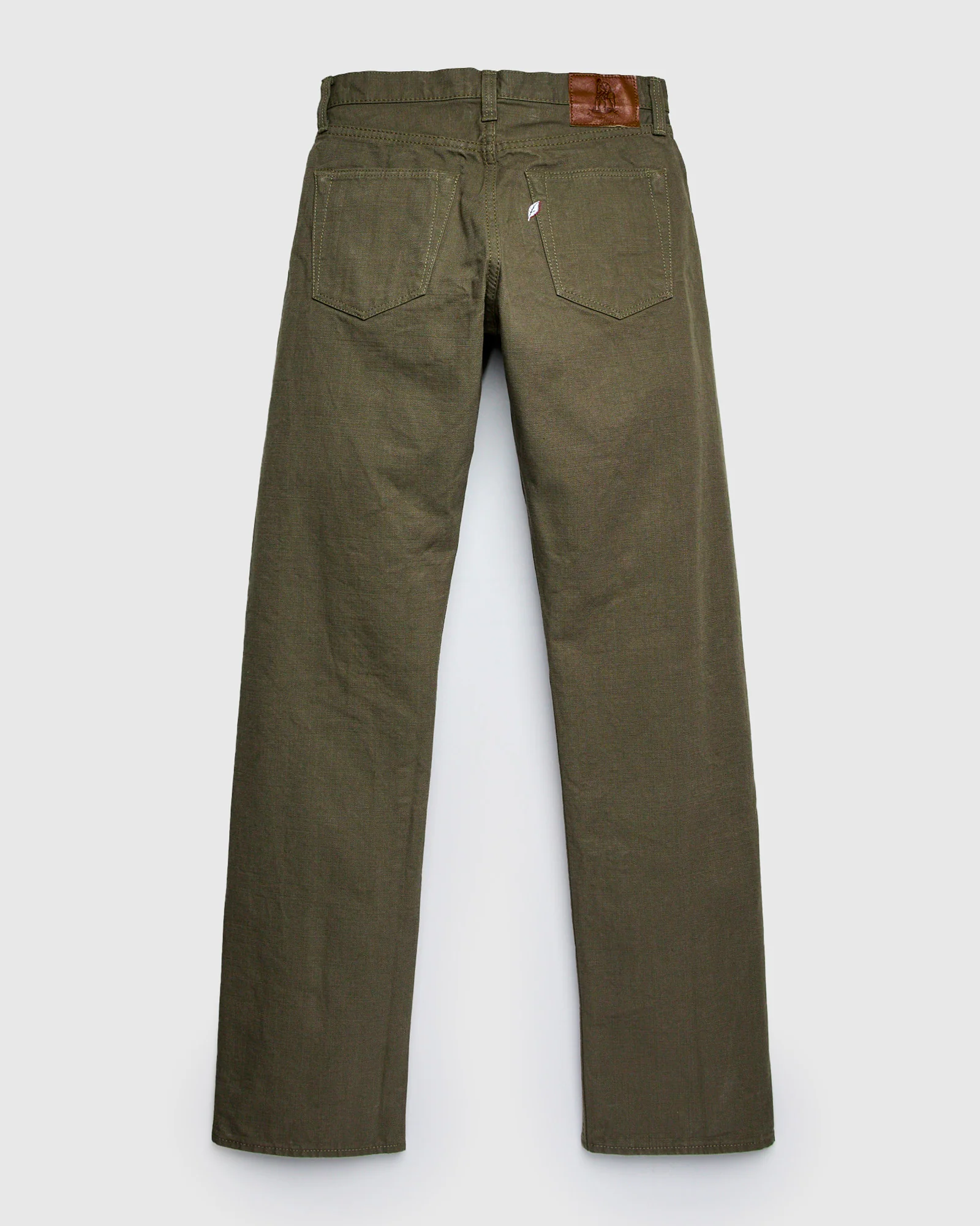 1176 Olive 13.5oz Duck Canvas Pants - Regular Straight - Image 2