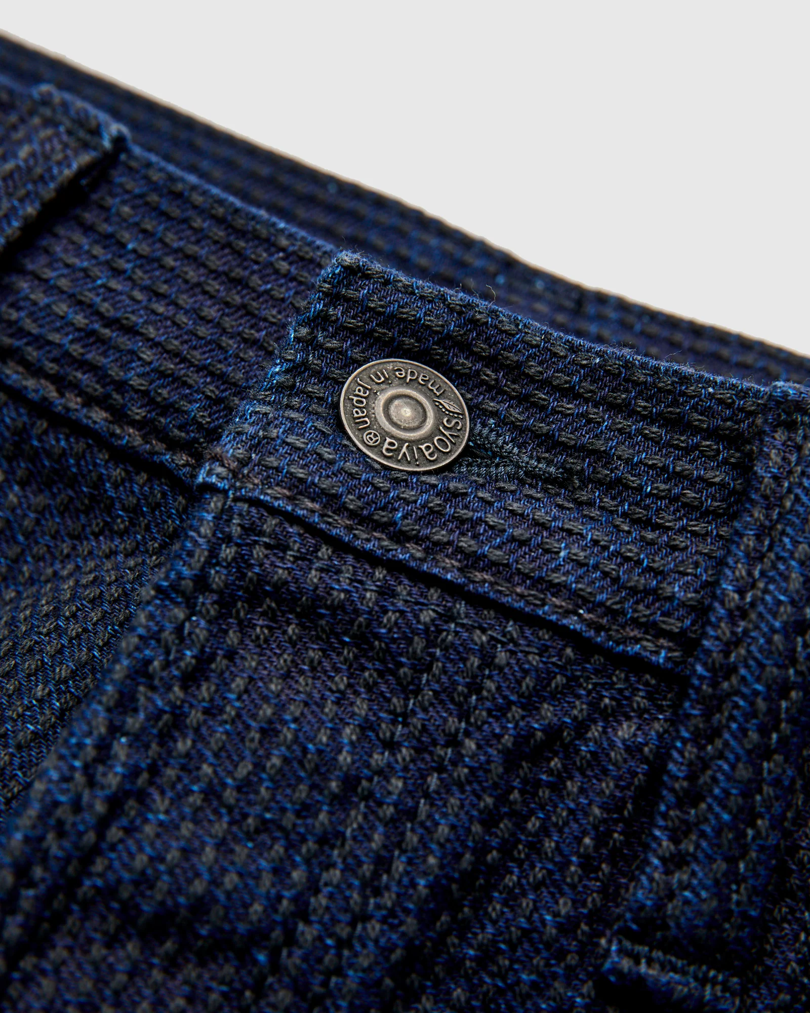 1177-ID Indigo x Black Sashiko Denim - Relaxed Tapered Fit - Image 6