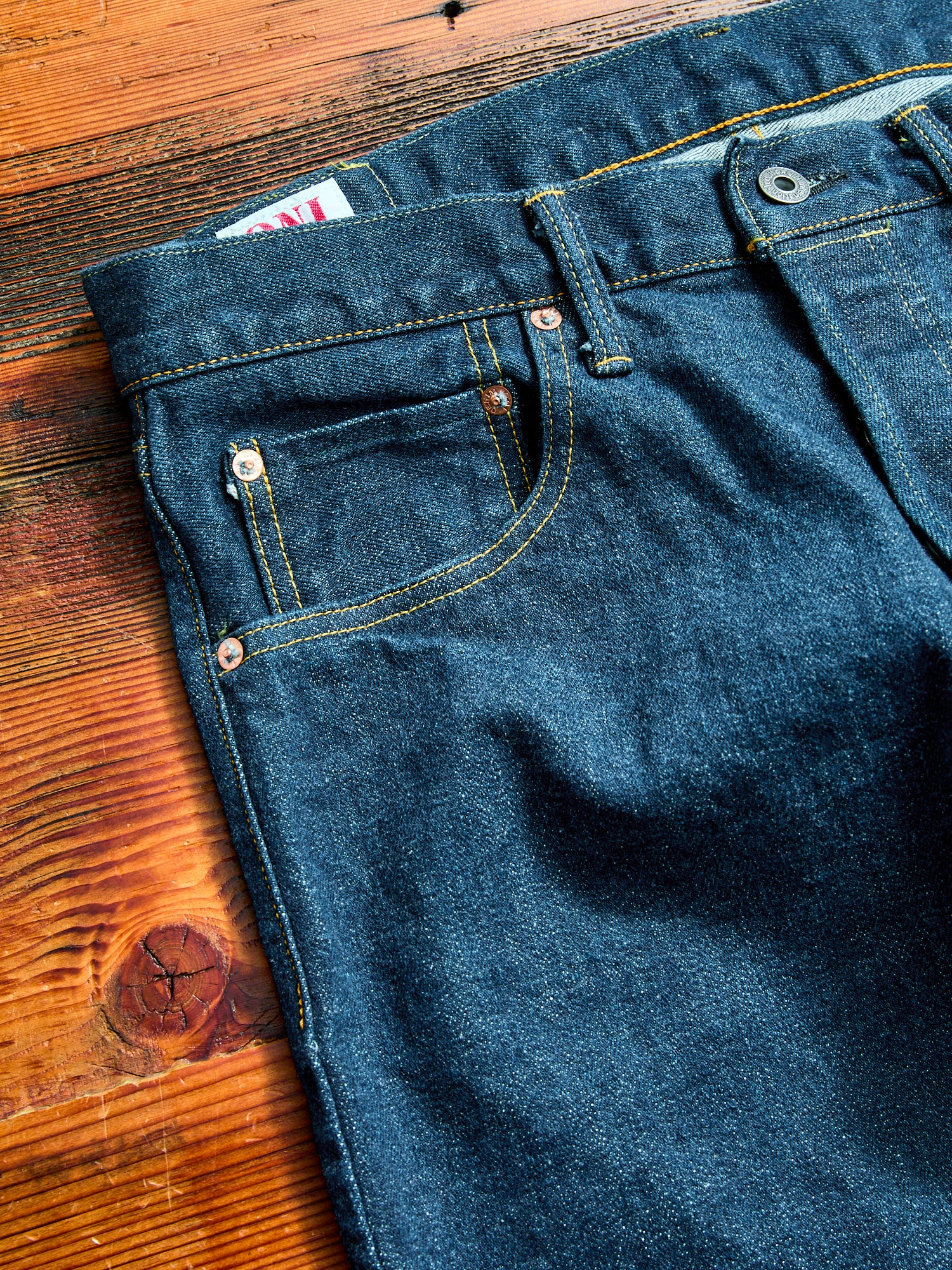 121S "Ishikawadai Stretch" 15oz Stretch Selvedge Denim - Relaxed Tapered Fit - Image 6