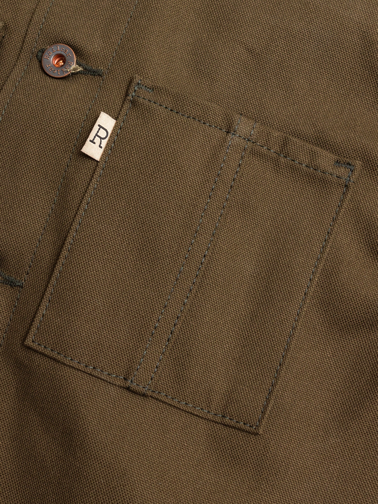 12oz Canvas Chore Coat in Seaweed - Image 4