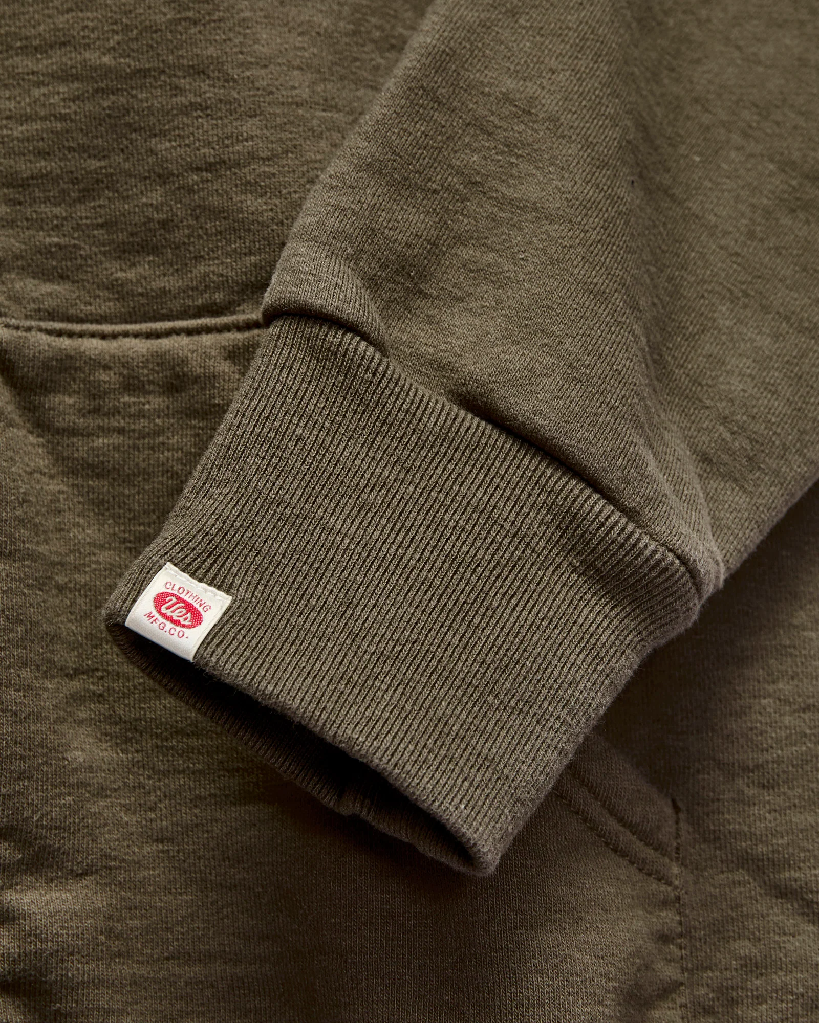 13.5oz Heavyweight Zip Hoodie in Olive - Image 6