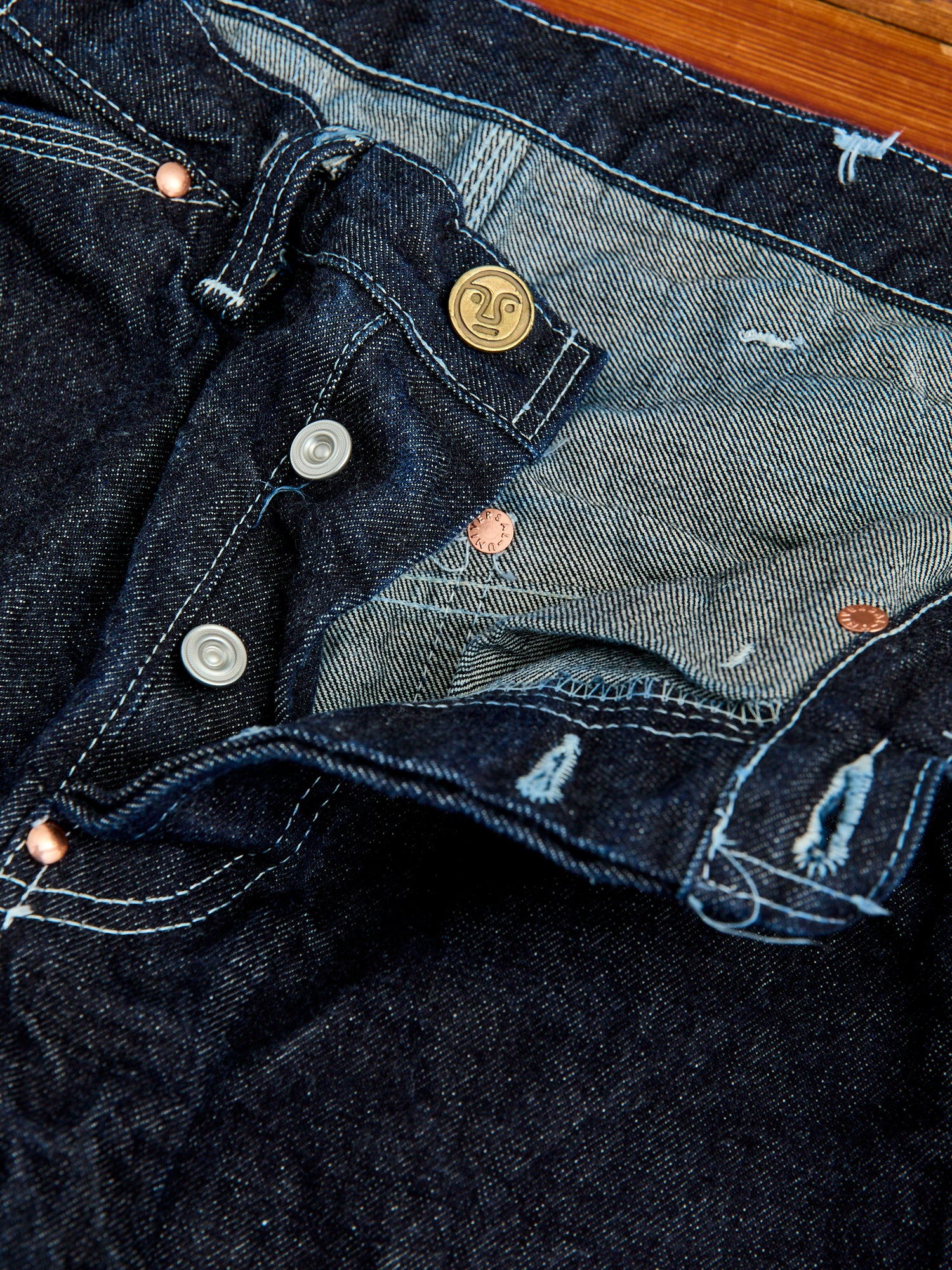 130 "Rinse One Wash" 16oz Selvedge Denim - High Rise Taper Fit - Image 6