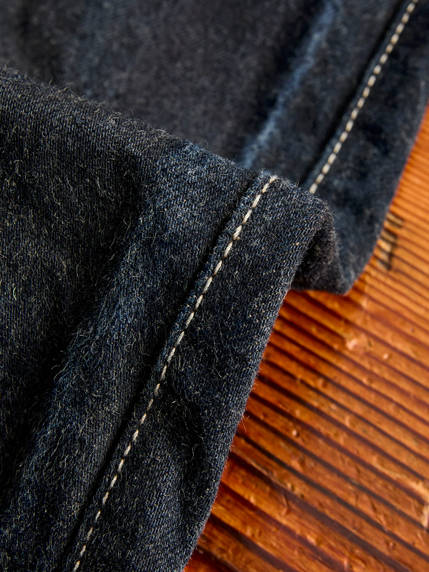 130 "Saddened Wattle" 16oz Selvedge Denim - High Rise Taper Fit - Image 9