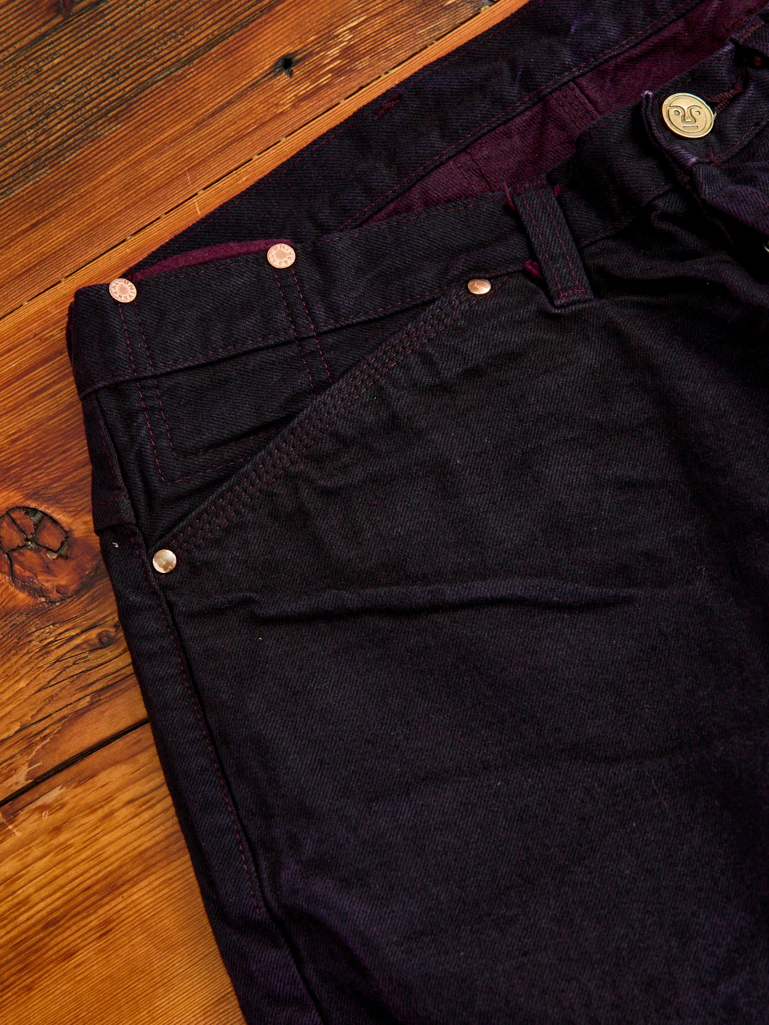 132 "Hadal Purple Overdye" 16oz Selvedge Denim - Wide Fit - Image 4