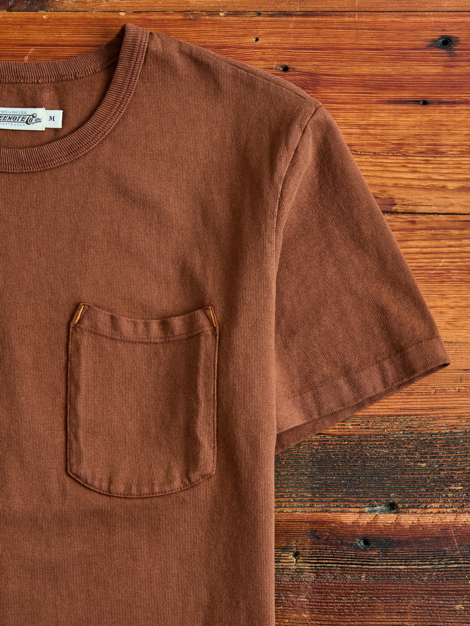 13oz Pocket T-Shirt in Chocolate - Image 4