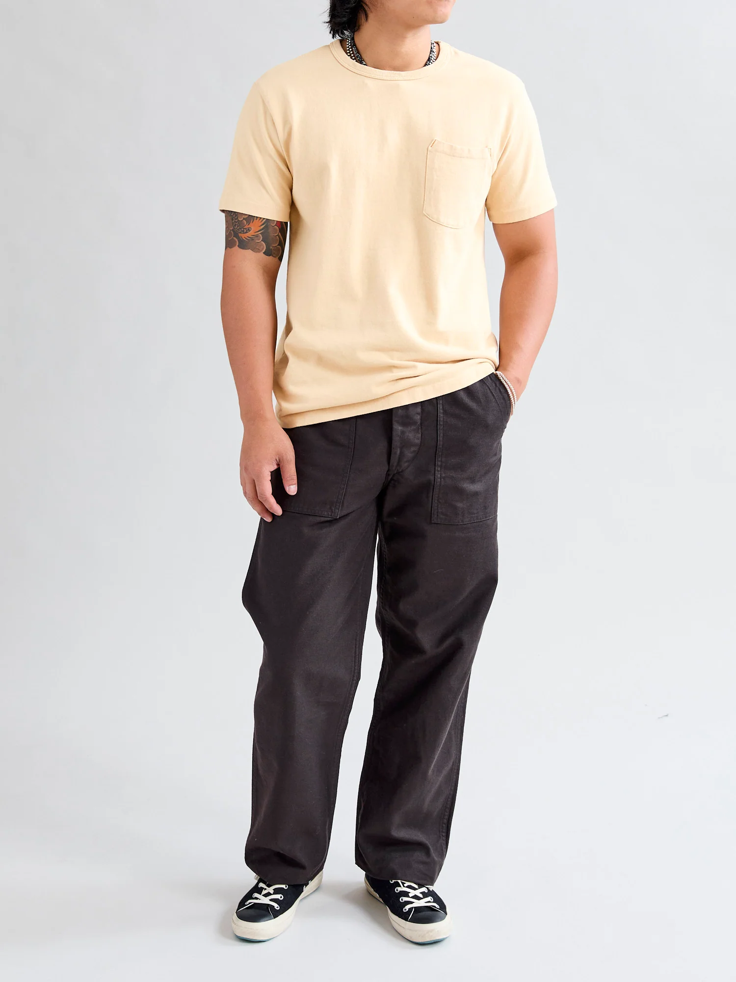 13oz Pocket T-Shirt in Cream - Image 8