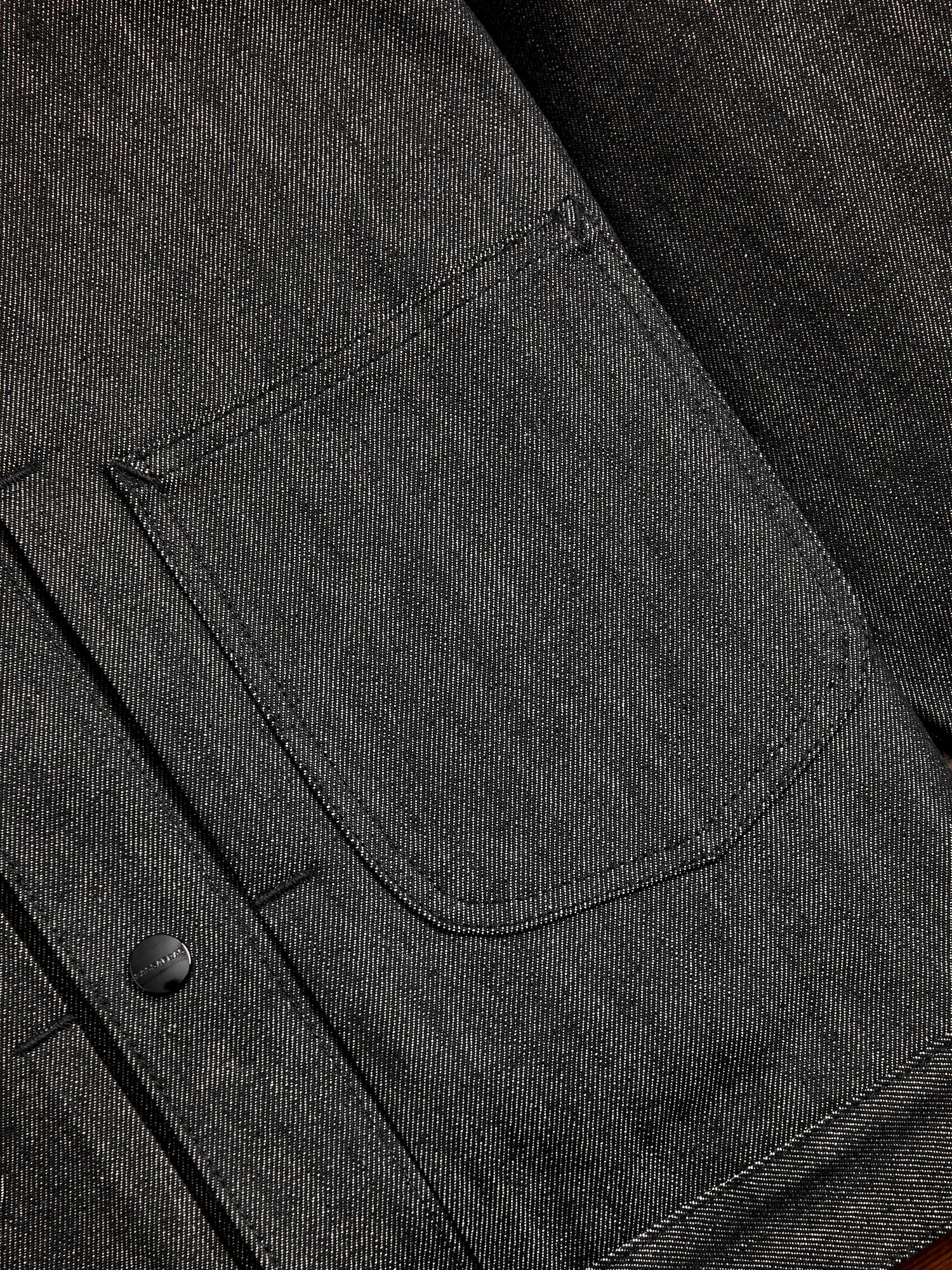 13oz Slub Denim Gardeners Jacket in Black - Image 8