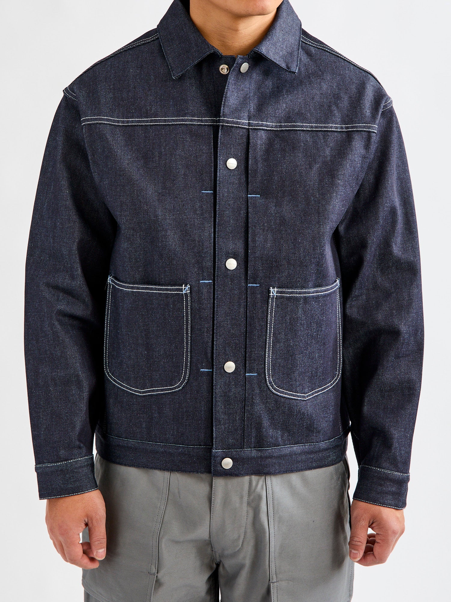 13oz Slub Denim Gardeners Jacket in Indigo - Image 2