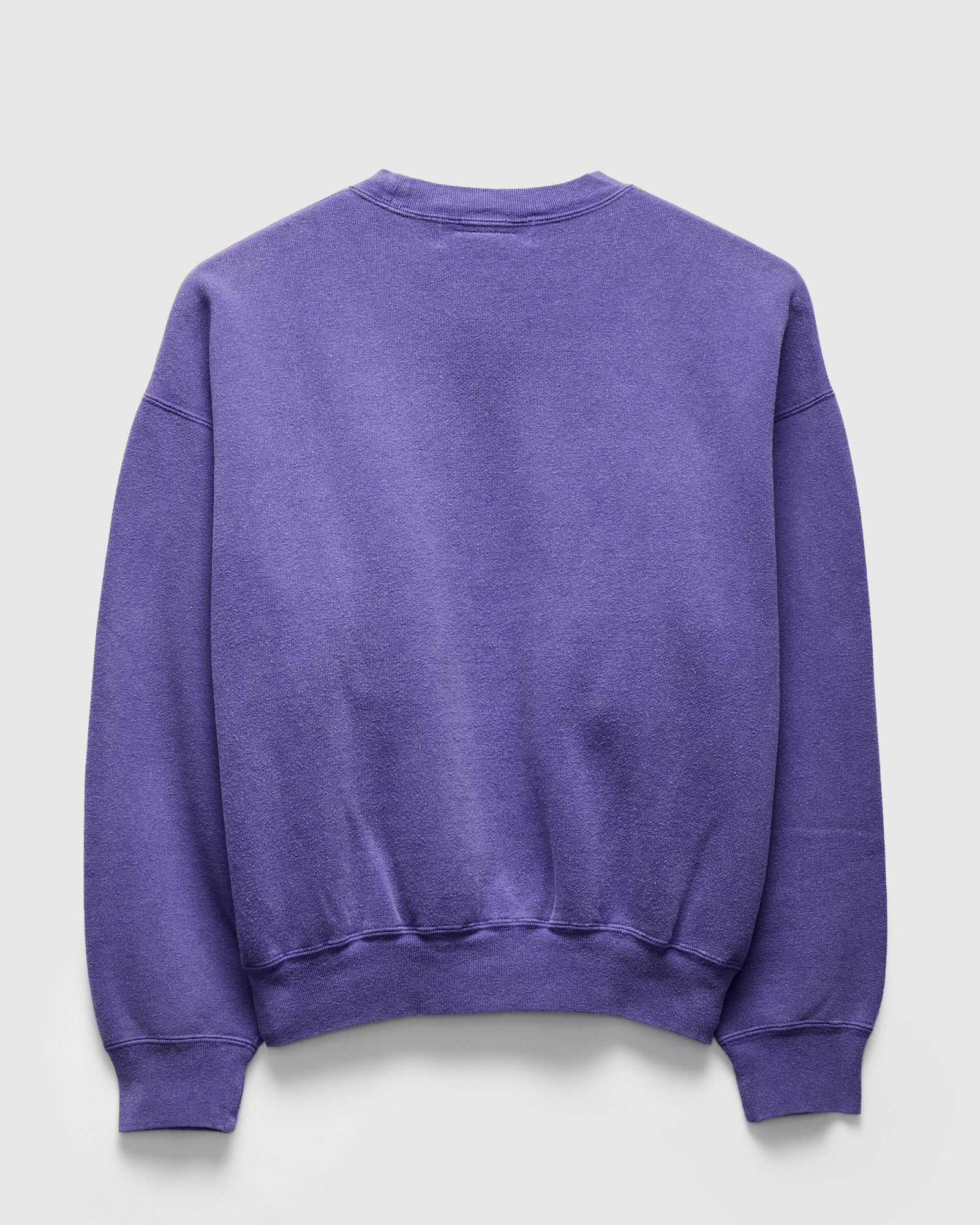 14G Brushed Fleece Crewneck in Purple Navy - Image 3