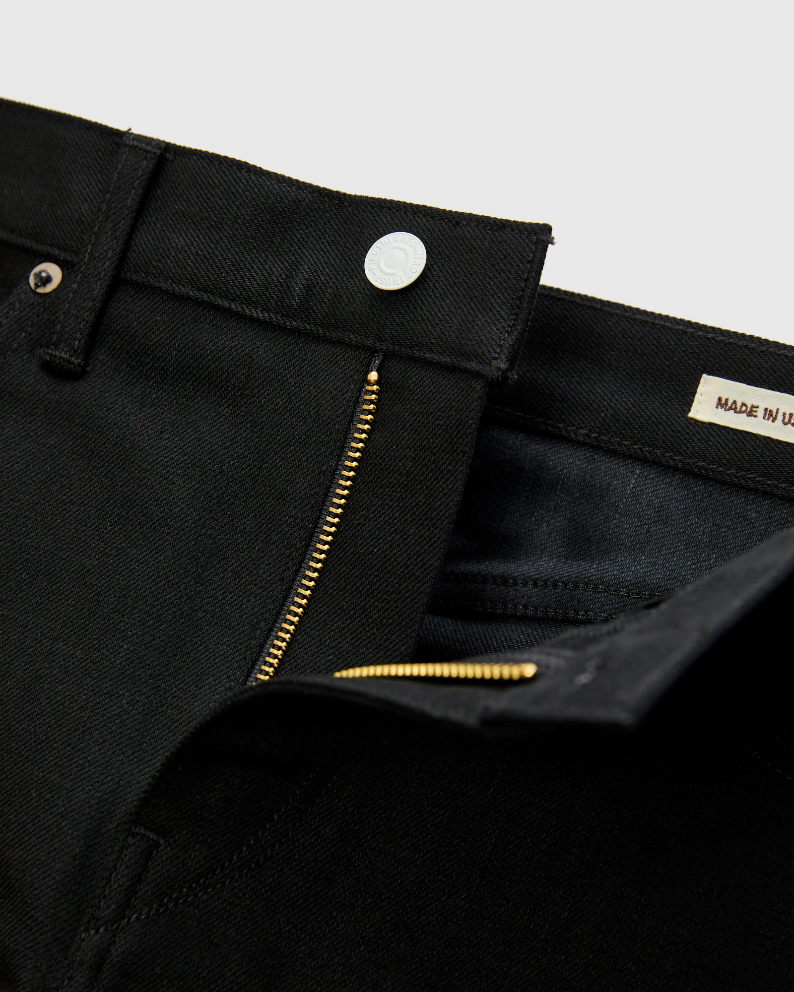14oz Black Stretch Selvedge Denim - Barrel Wide Straight - Image 7