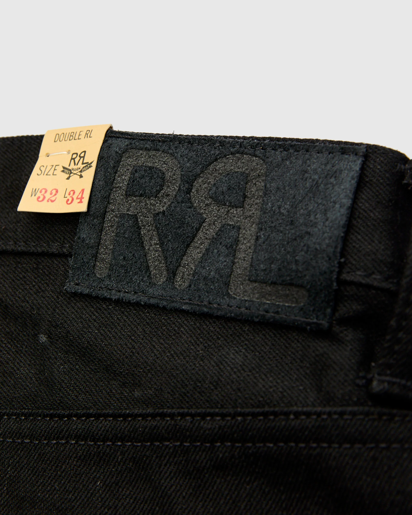 15oz Rinsed Black Selvedge Denim - Vintage 5-Pocket Full Straight Fit - Image 6