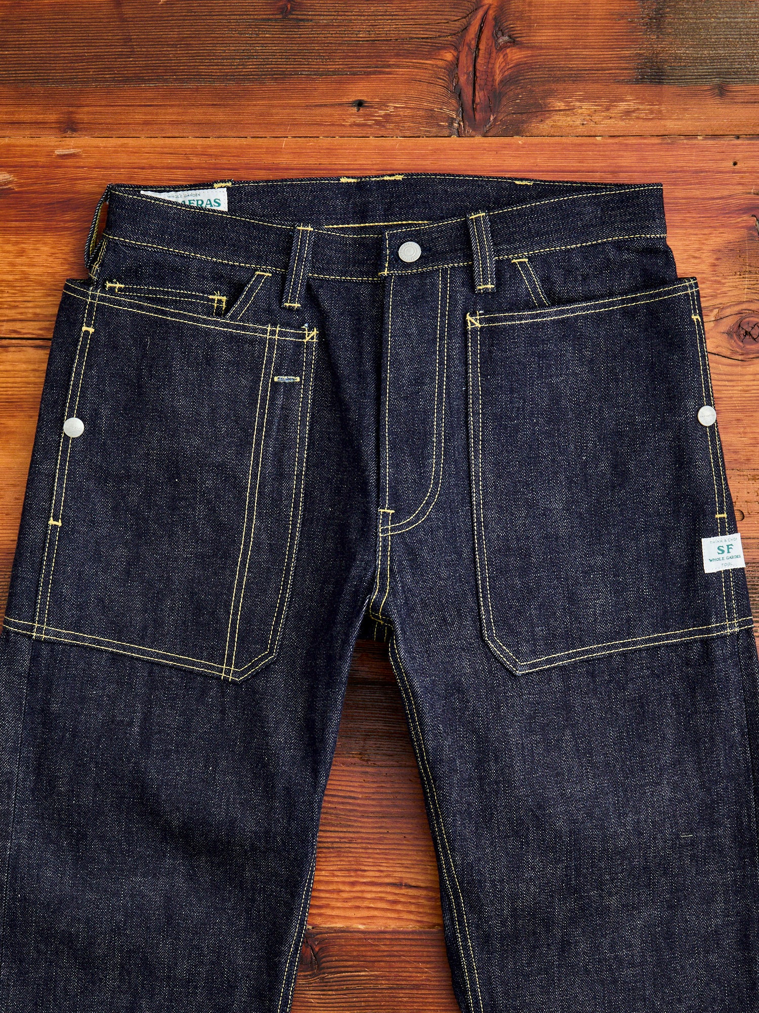 14oz Selvedge Denim Fall Leaf R Pants in Indigo - Image 4