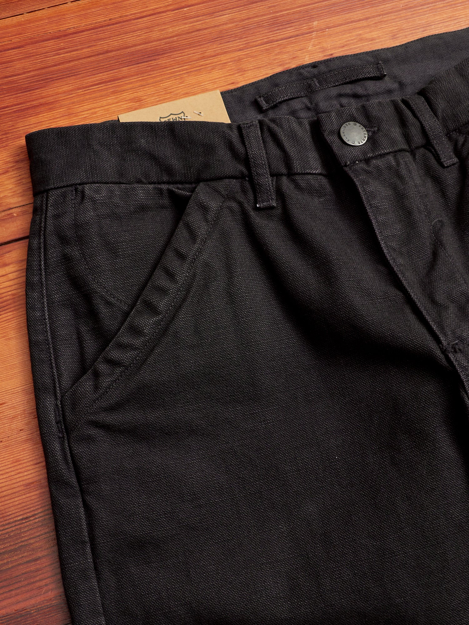 14oz Slub Workers Chino in Black - Image 3