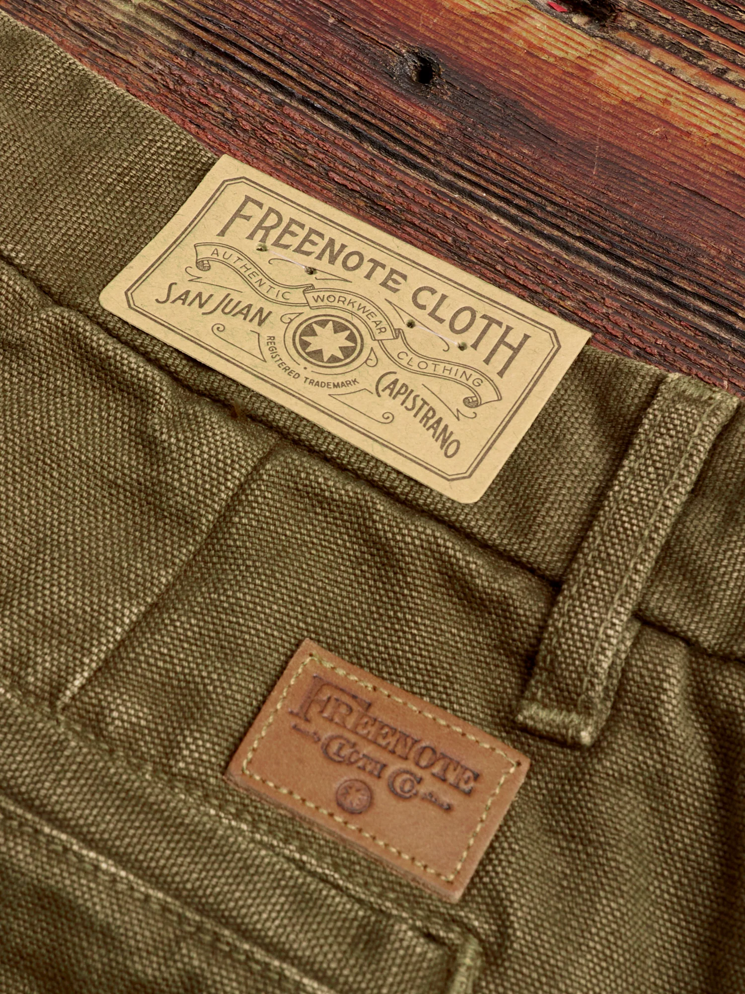 14oz Slub Workers Chino in Army Green - Image 9