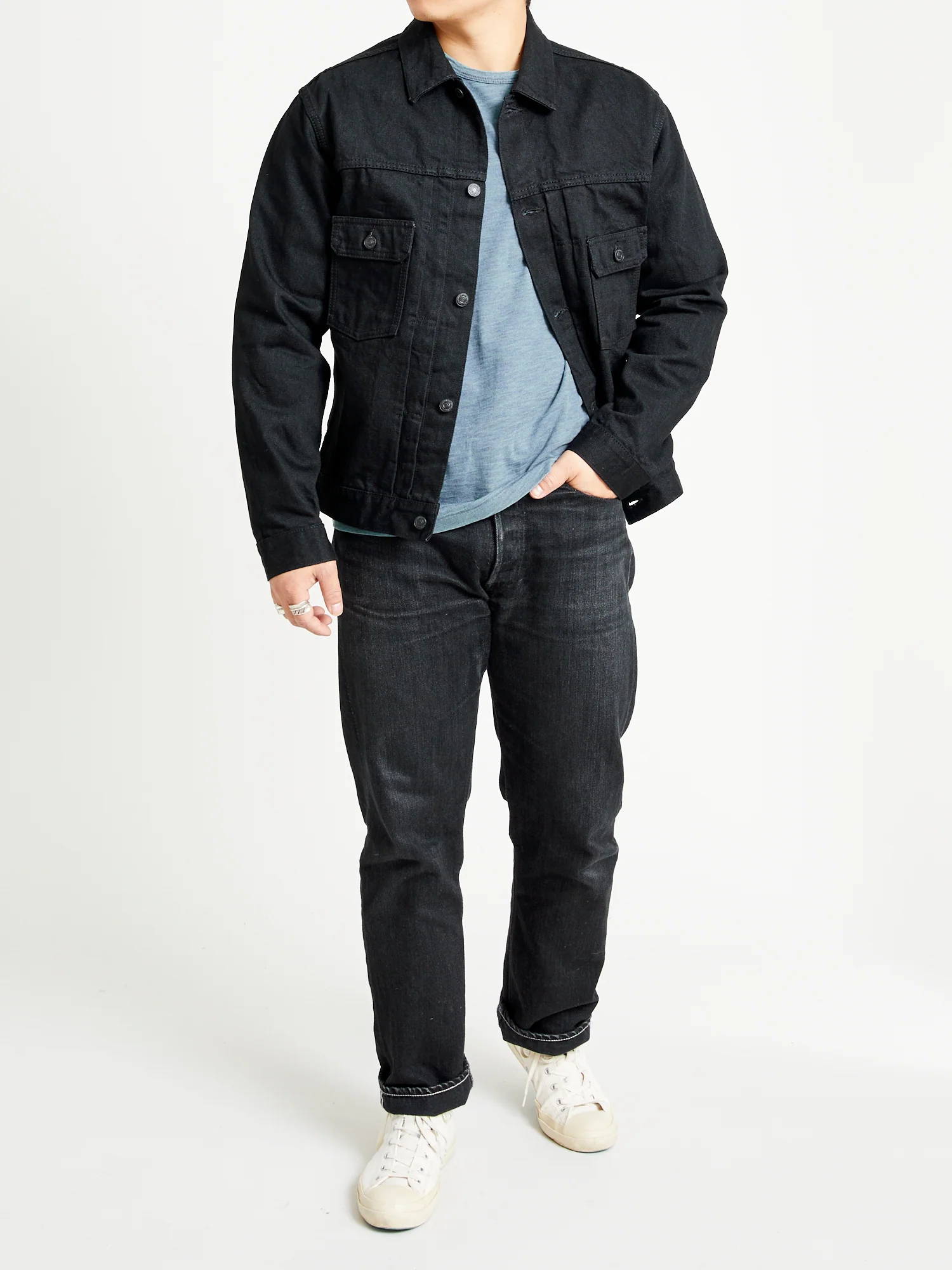 15.7oz Double Black Selvedge Denim Type-2 Jacket - Image 15