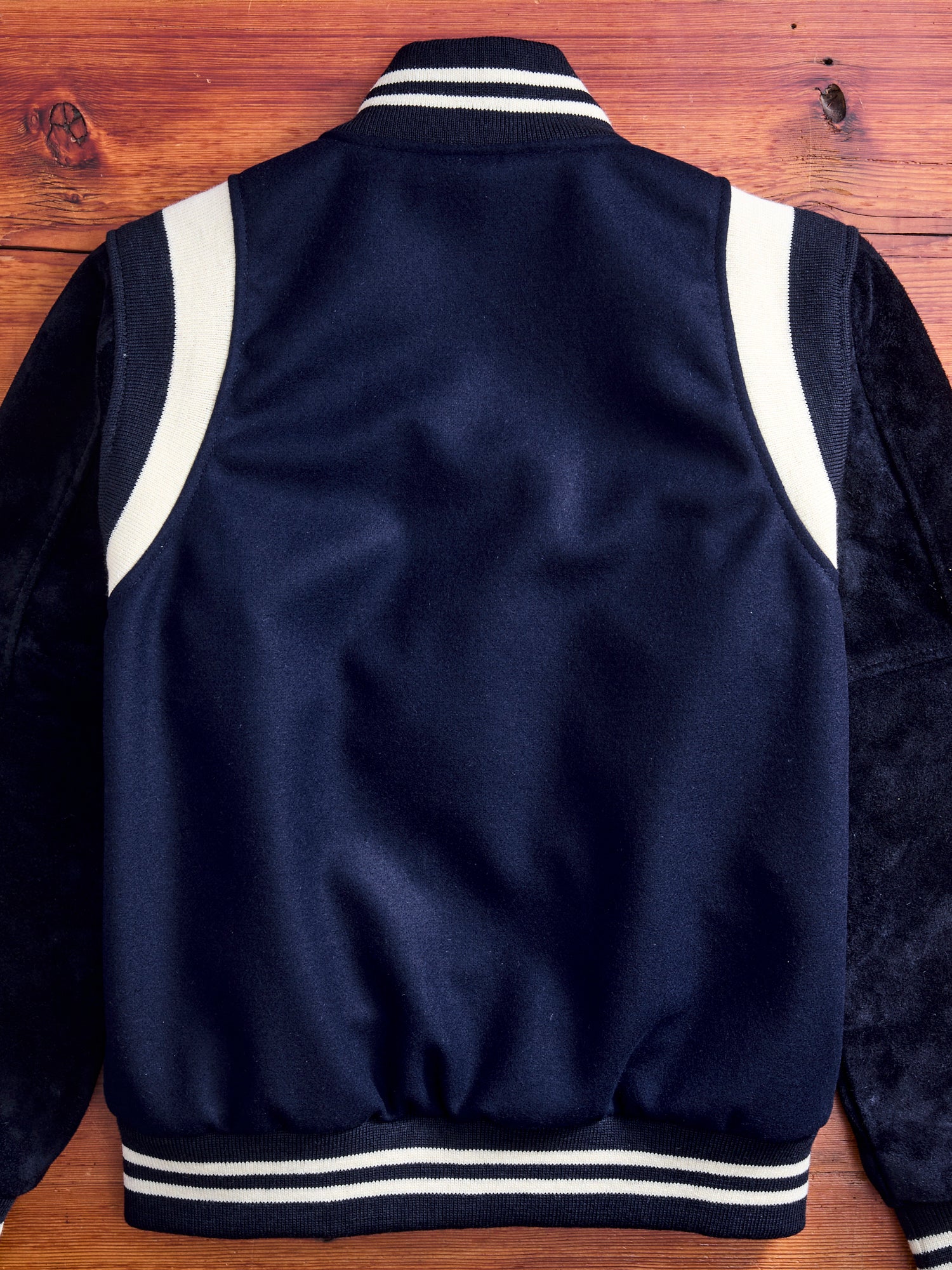 "15th Anniversary" Varsity Jacket in Indigo Roughout - Image 6
